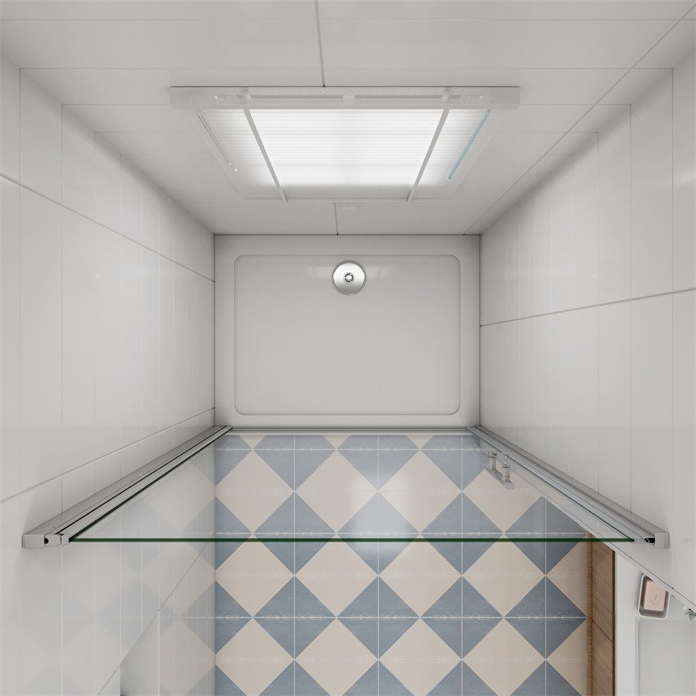 AICA Dusch-Einflügeltür 195cm Drehtür Nano ESG klarglas Glastür Duschkabine, 70x195 cm, (Set) NanoGlas