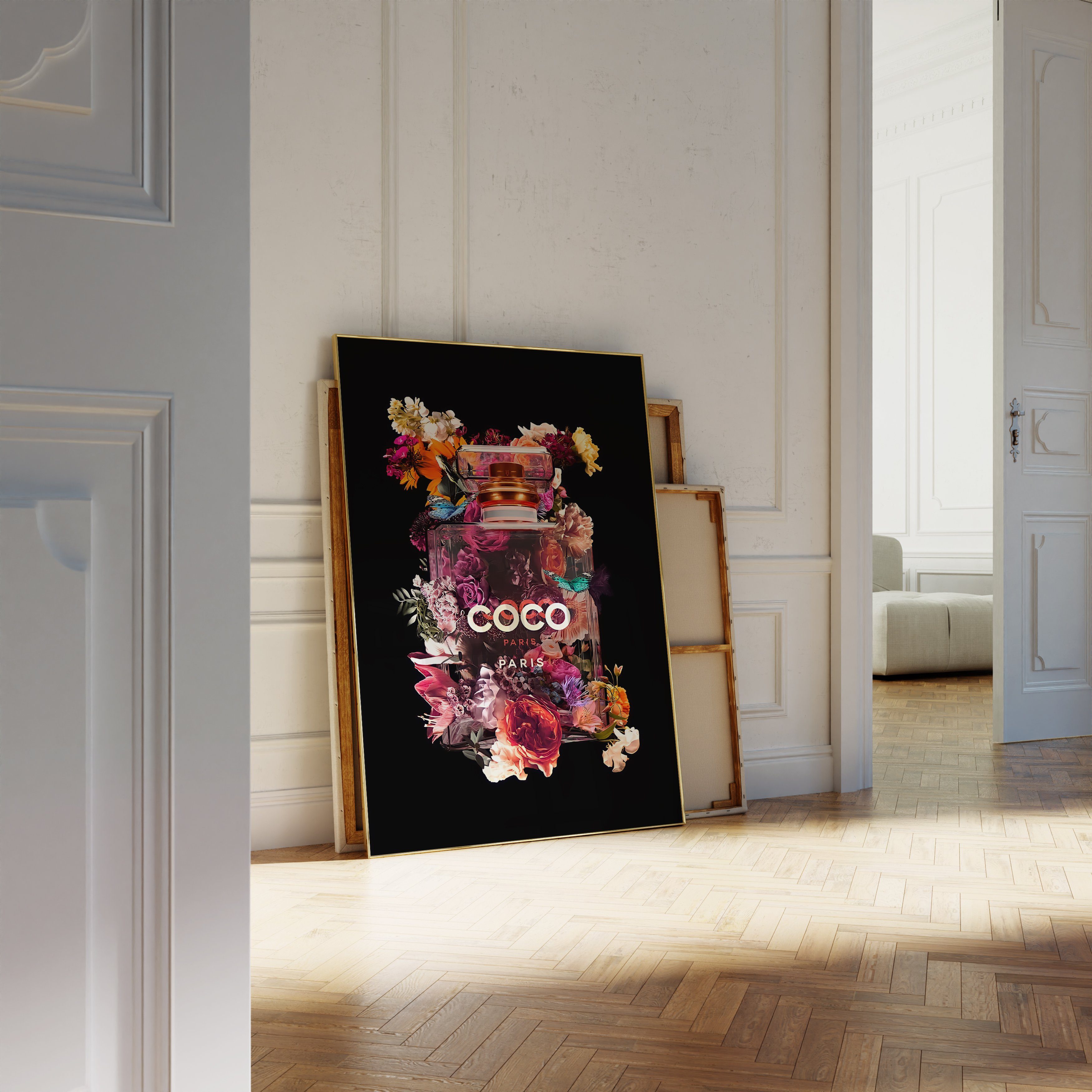 JUSTGOODMOOD Poster Premium ® Coco Chanel Poster · Parfüm Flacon · ohne Rahmen, Poster in verschiedenen Größen verfügbar – Bild 3 von 5