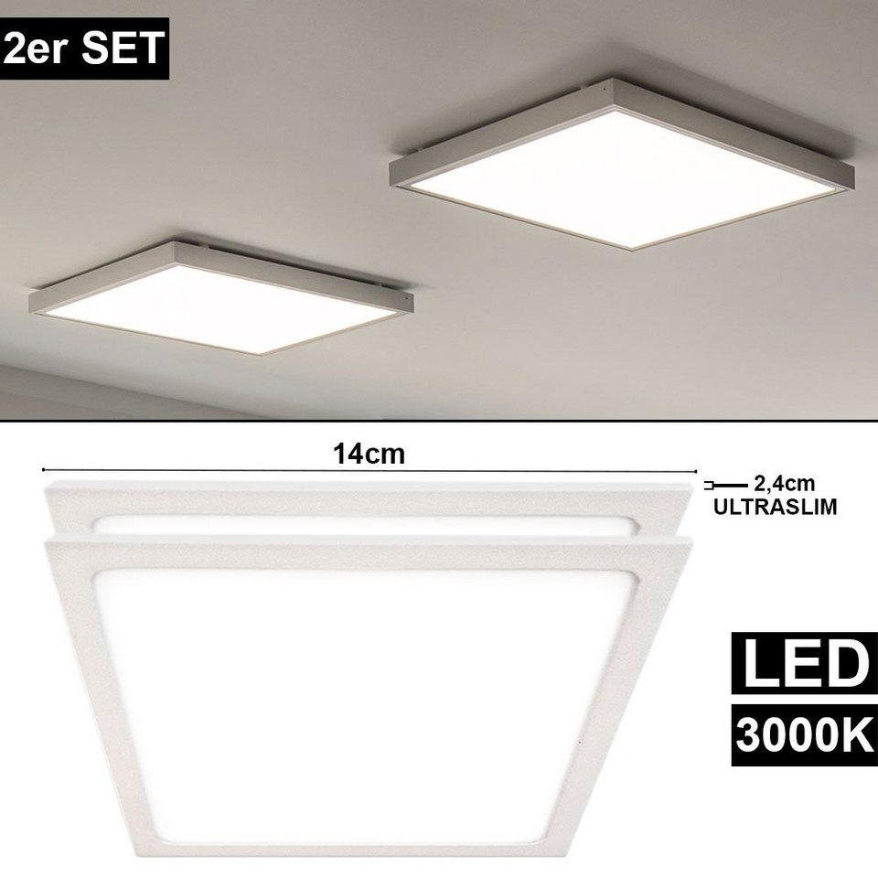 LED Aufbau Leuchte Wohn Zimmer Beleuchtung Decken Strahler Büro Lampe weiß titan