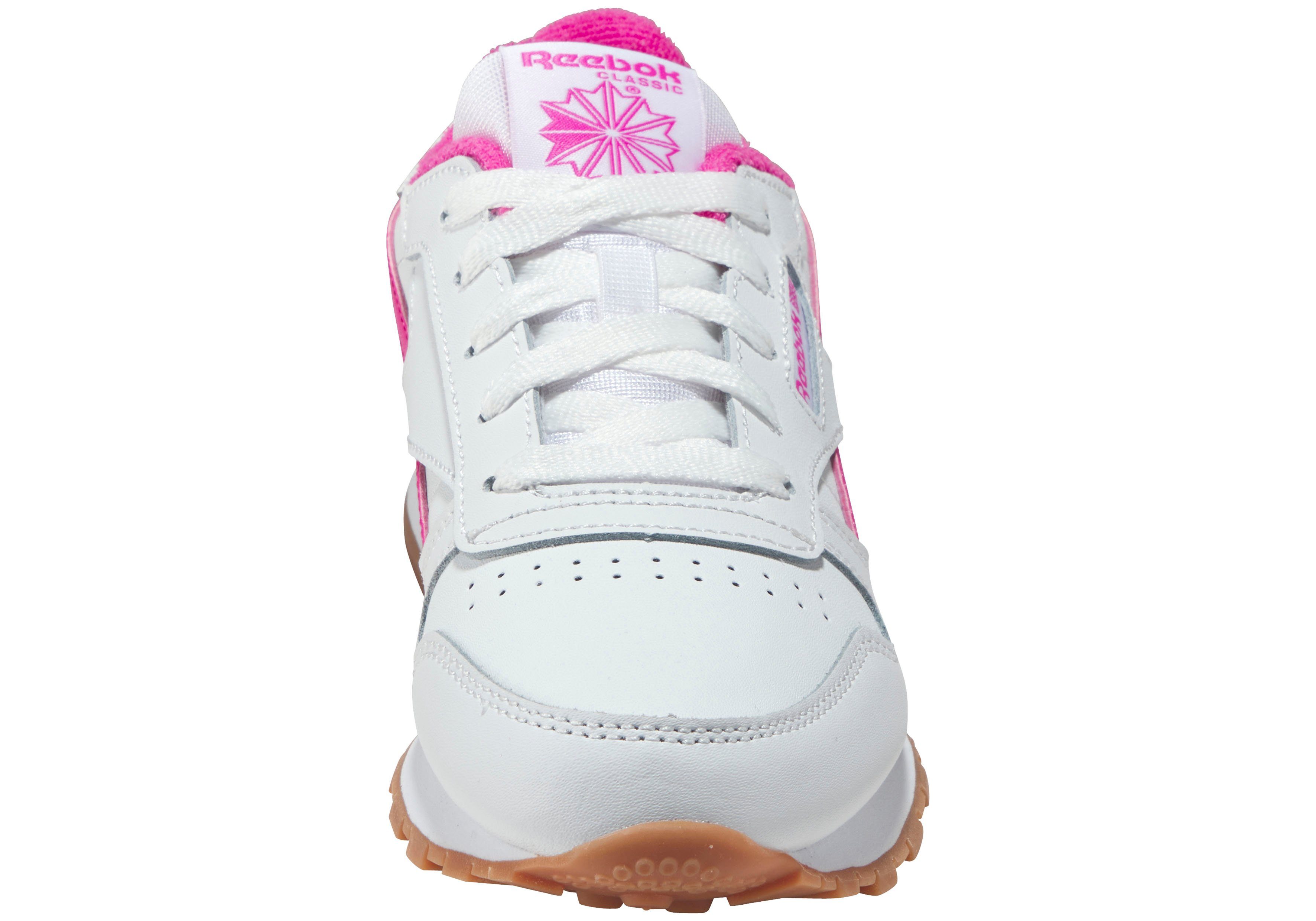 weiß-pink Reebok LEATHER CLASSIC Sneaker Classic