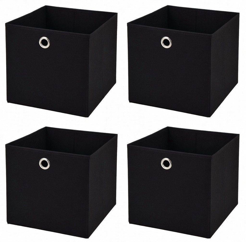 StickandShine Faltbox 4er SET 33 x 33 x 33 cm ohne Deckel – perfekt für KALLAX - 19 Farben
