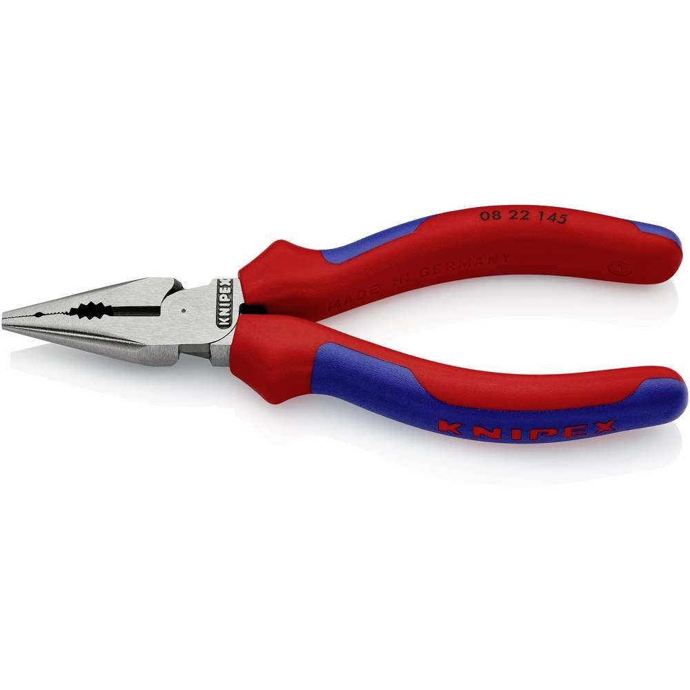 Knipex Kombizange Spitzkombizange atramentiert Griffe 08 22 145, mit Facette
