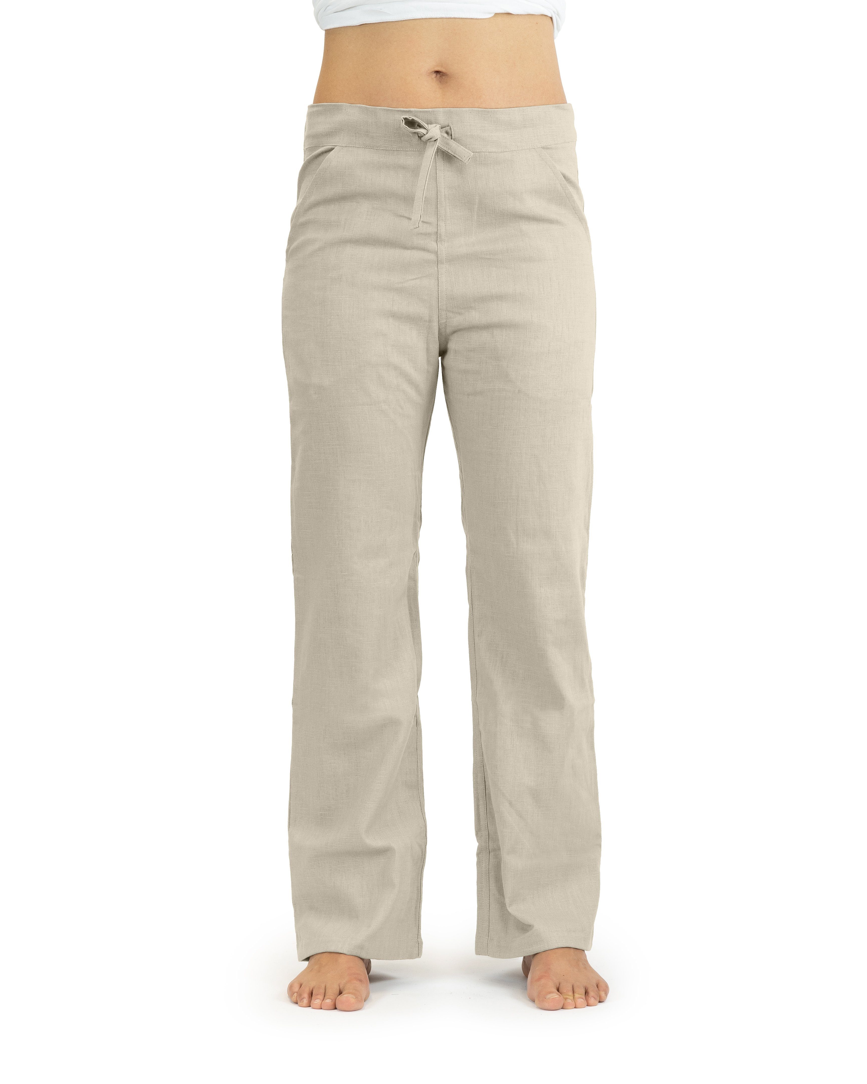 beige SCHAZAD Leinenhose Essential-Slim