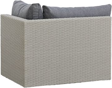 KONIFERA Gartenlounge-Set Dallas, (Set, 13-tlg., 2xSessel, 2xHocker, 1xTisch 70x40x51cm,inkl. Auflagen,Stahl/Polyratten), Balkonset, Loungeset, verschiedene Stellmöglichkeiten