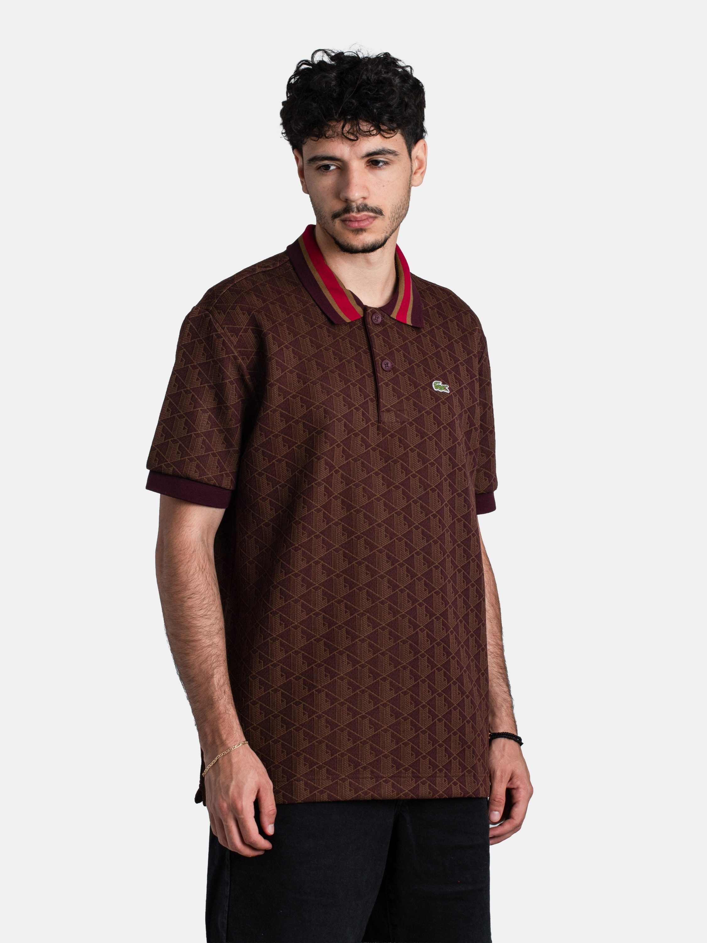 Lacoste Poloshirt Lacoste Monogram Jacquard Polo