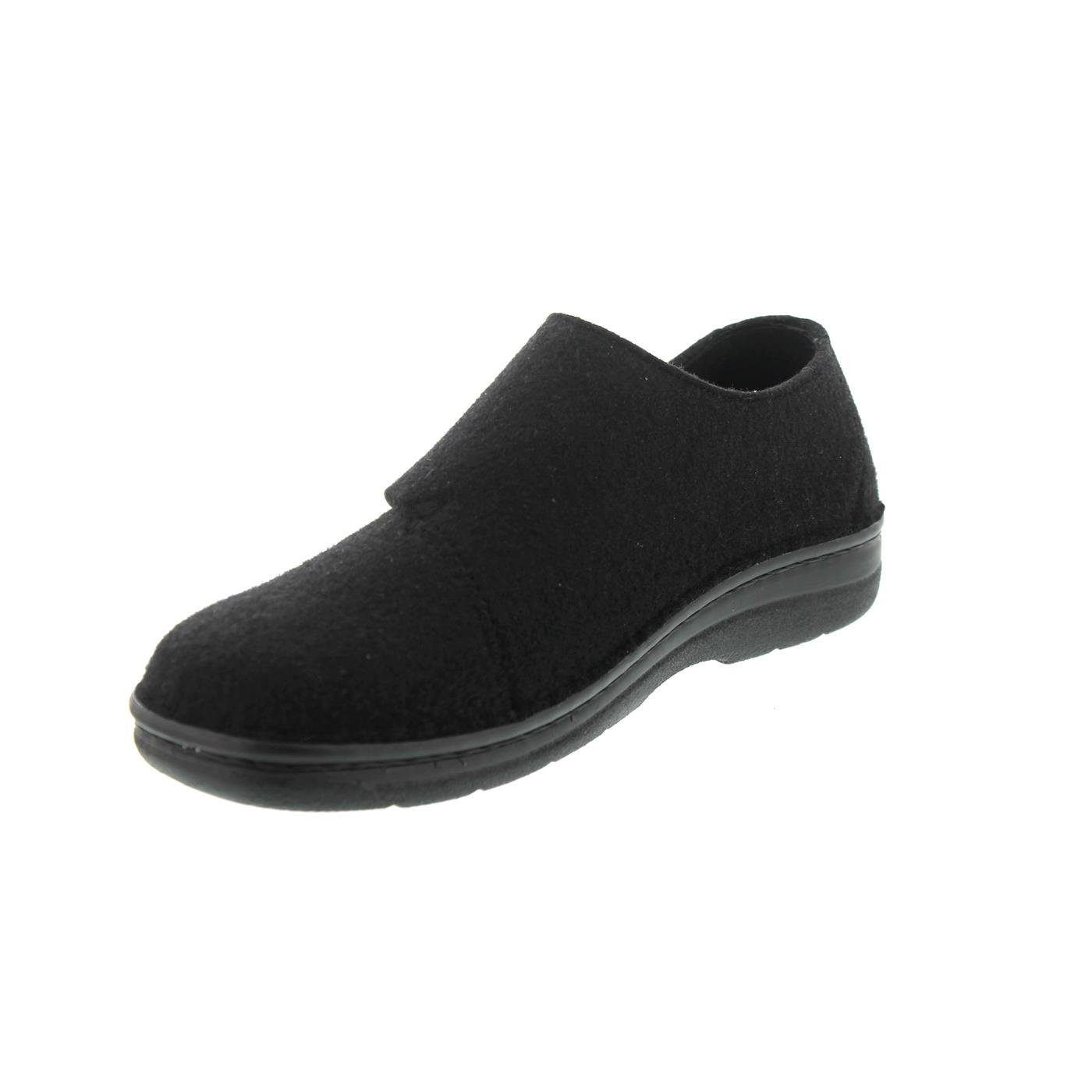 BERKEMANN Berkemann Balian, Herrenhausschuh, Filz, schwarz, Weite H, Klettv., We Hausschuh