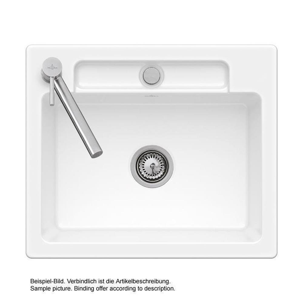 Villeroy & Boch Küchenspüle Siluet 60 S Classicline R1 Weiß alpin (glänzend) Excenterbetätigung, 60/510 cm