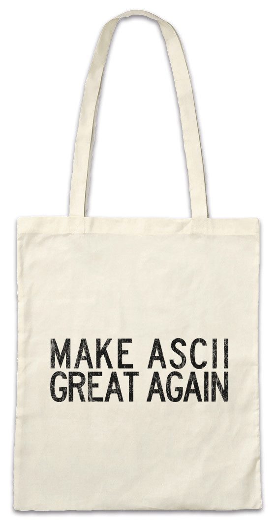 Beuteltasche Make ASCII Great Again Stofftasche Binary Binär Informatiker