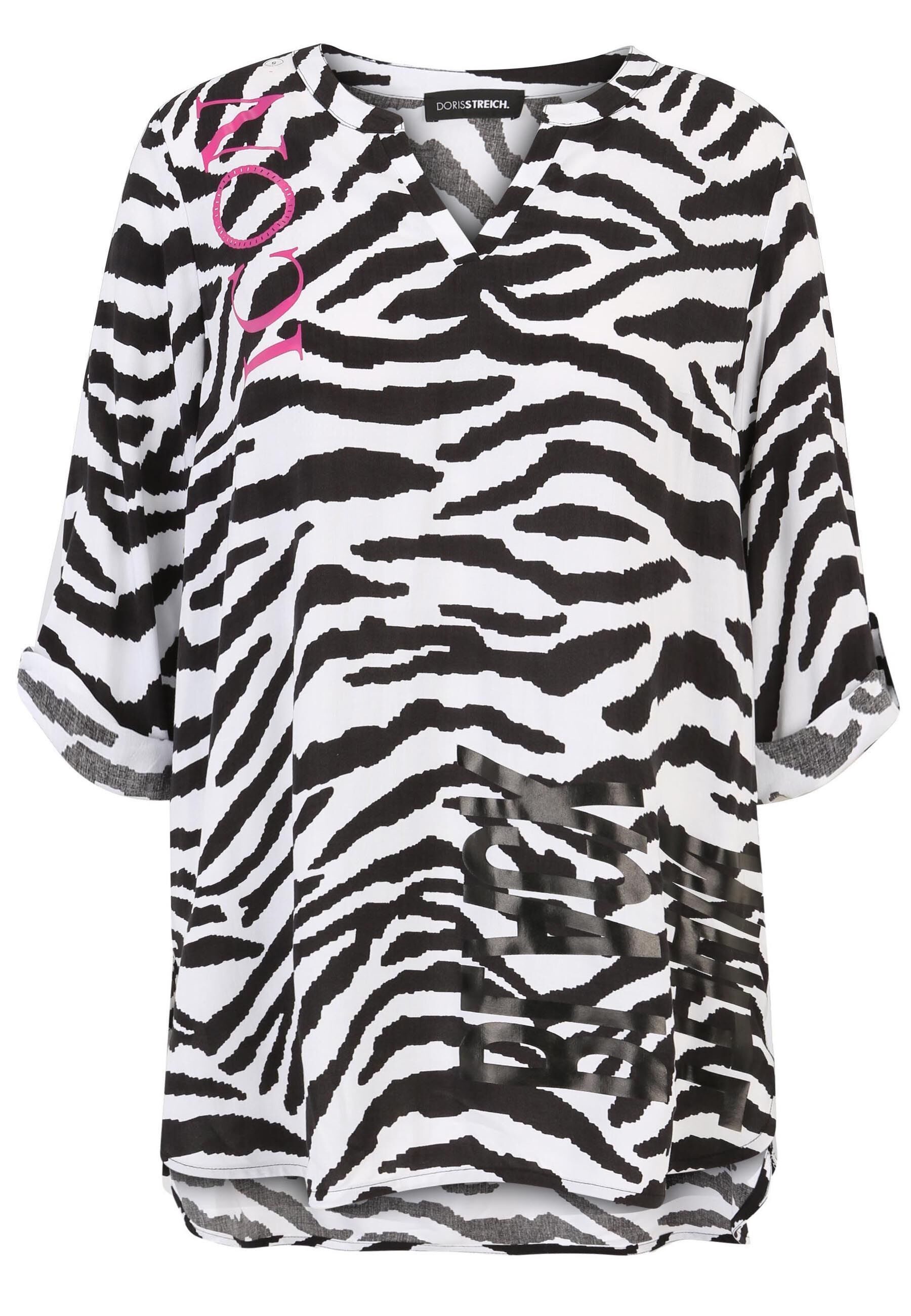 Doris Streich Klassische Bluse mit Grafik-Print günstig online kaufen
