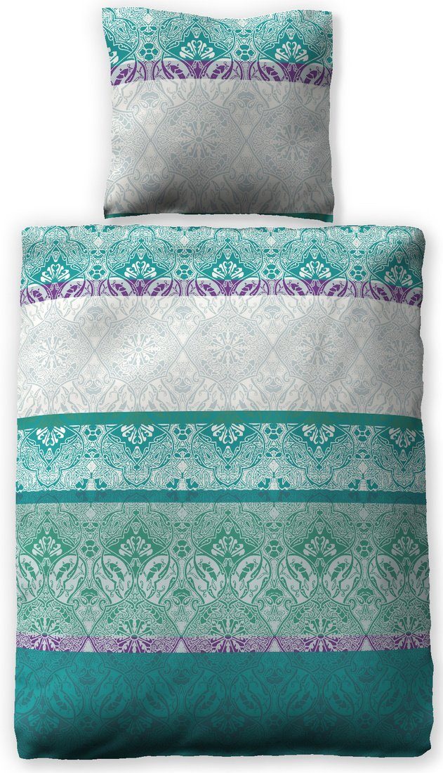 LIVING DREAMS Bettwäsche INDI NIGHTS natürlich reine Baumwolle MADE IN GREEN, Satin, 2 teilig