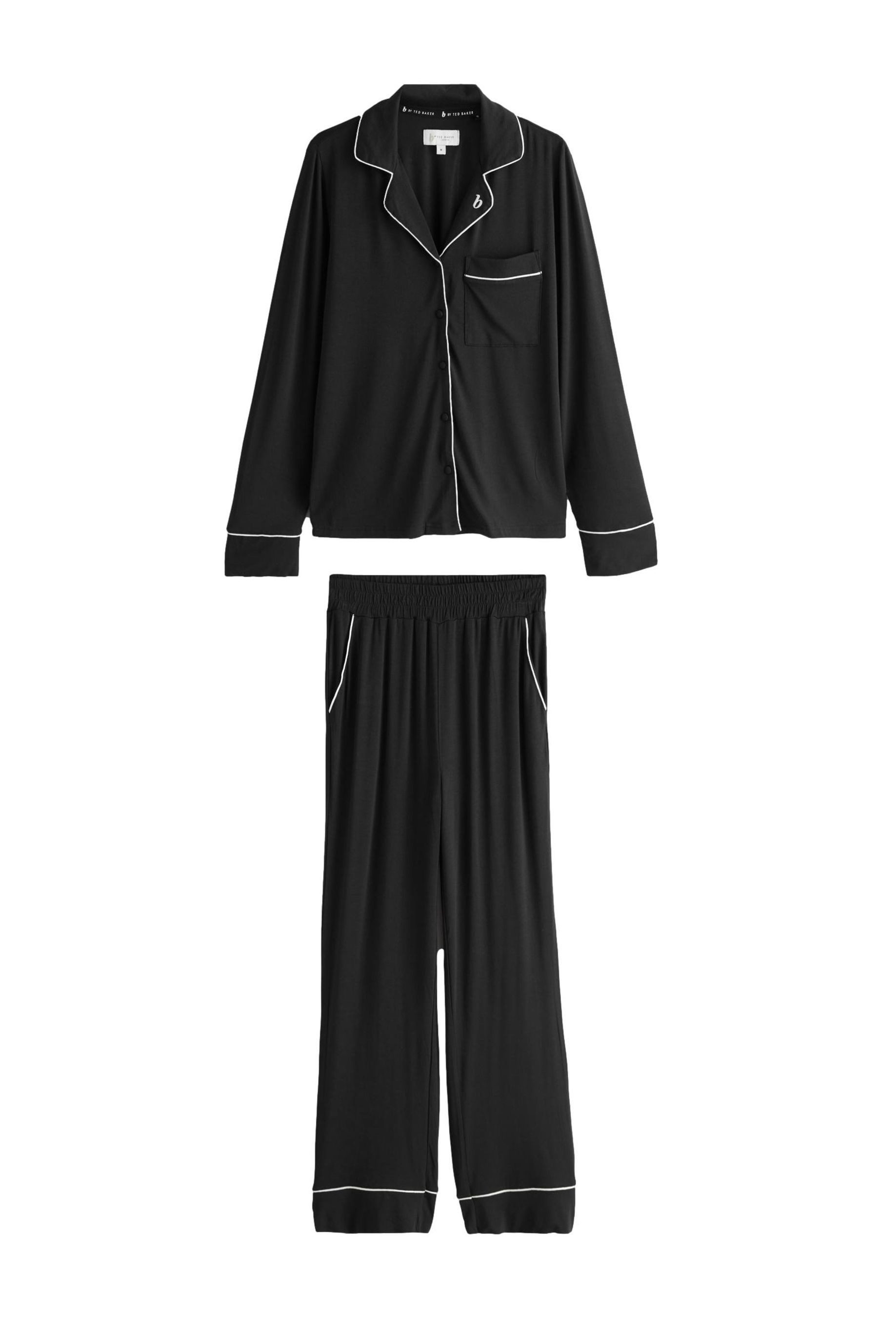 Pyjama B by Ted Baker Geknöpfter Schlafanzug aus Modal