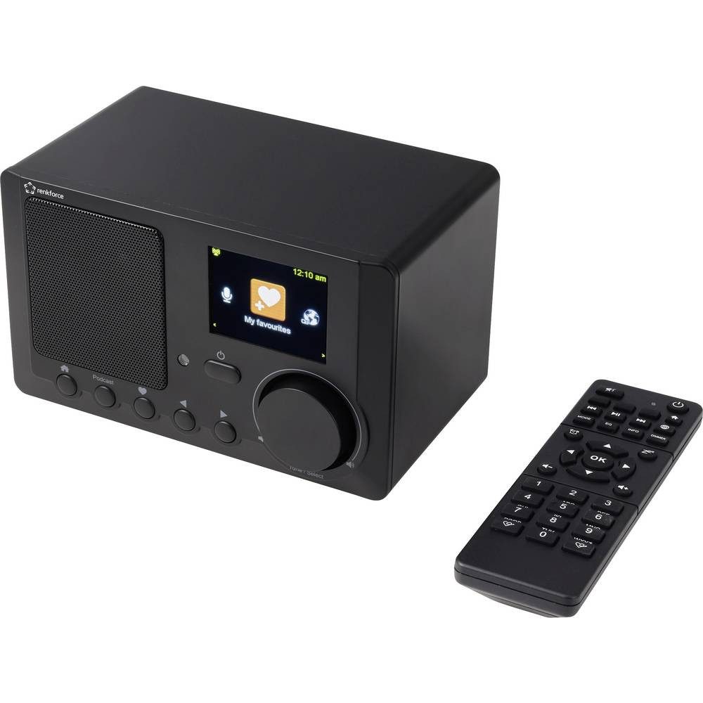 Renkforce RF-IR-MONO2 Internet Tischradio Internet Bluetooth®, Internetradio, Radio (Inkl. Fernbedienung, DLNA-fähig, Weckfunktion)