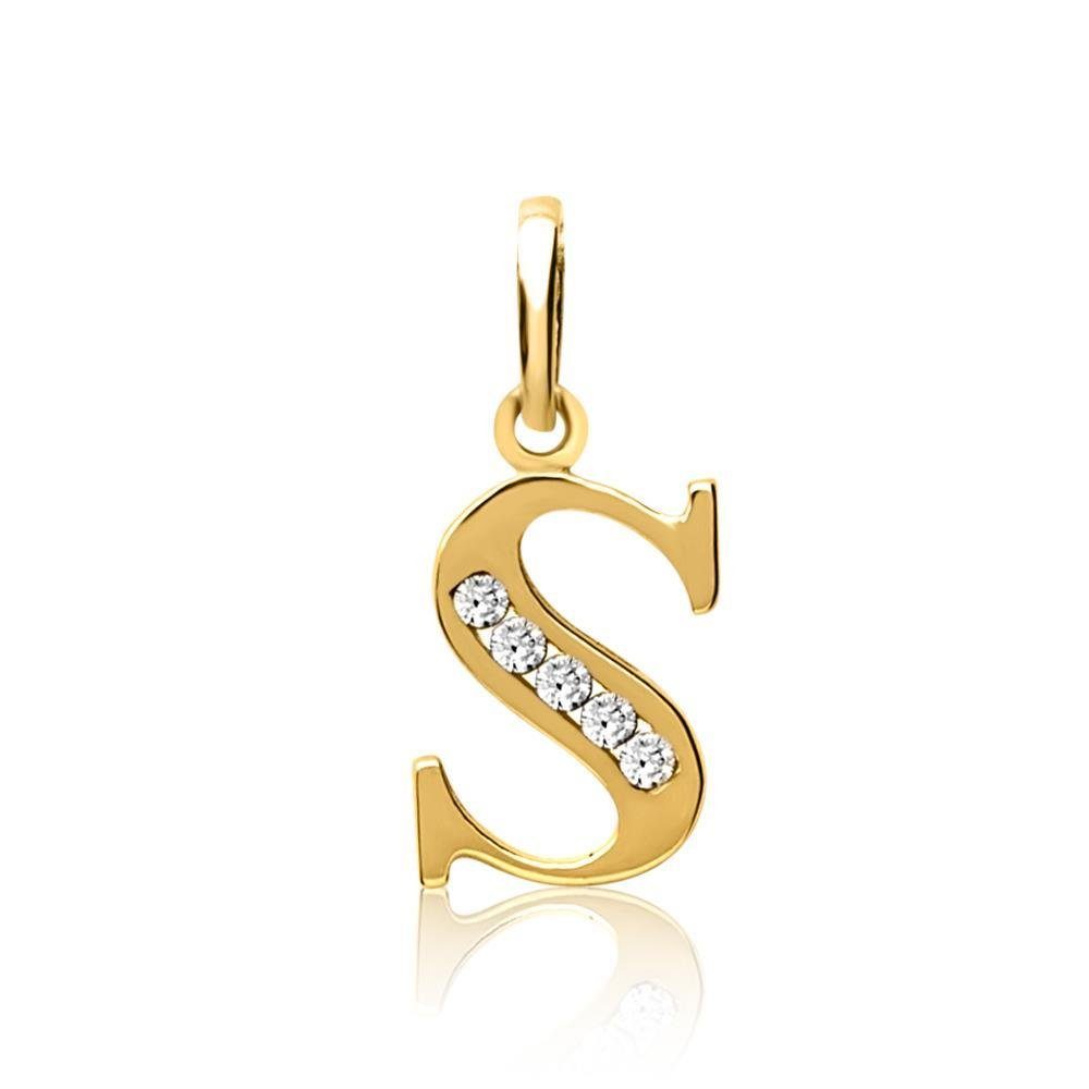 Unique Buchstabenanhänger Goldanhänger Buchstabe S in 333er Gold GP0150