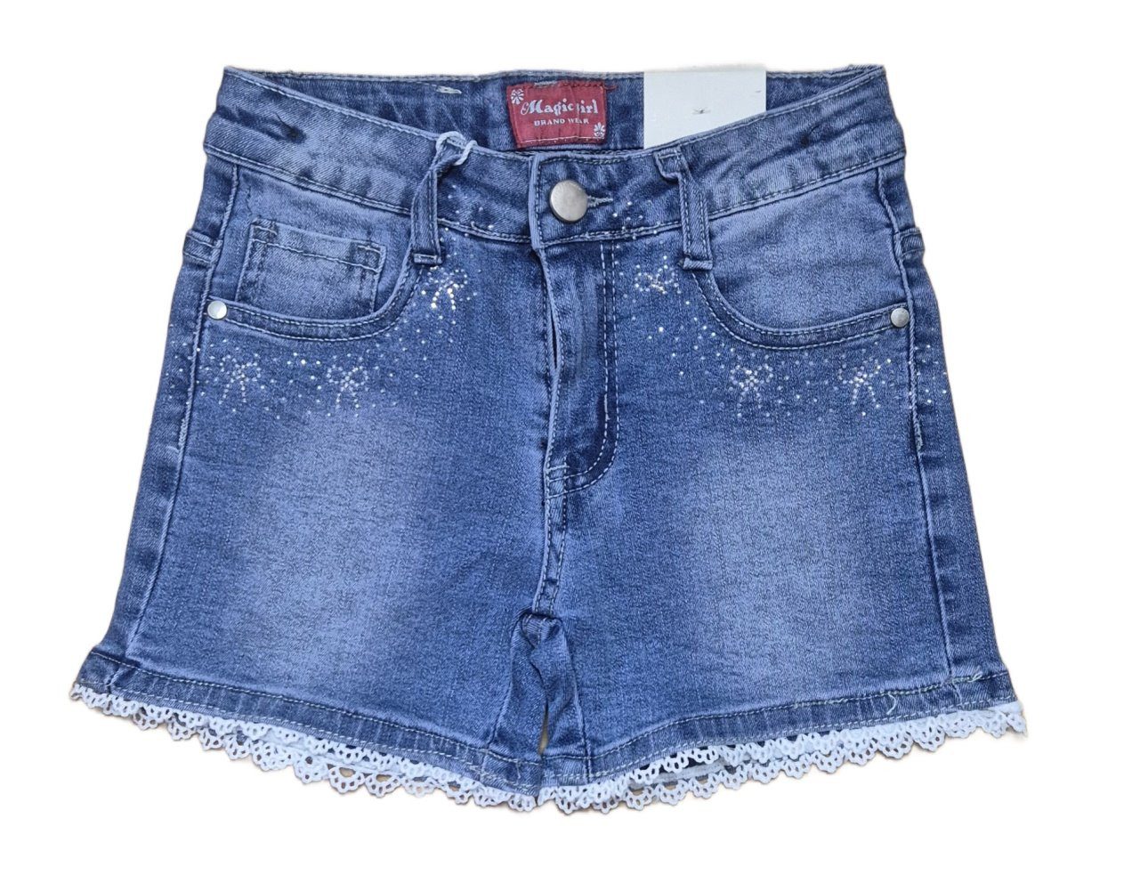 Girls Fashion Jeansshorts Shorts Stretch Jeans Hose Kinder Sommerhose M522e