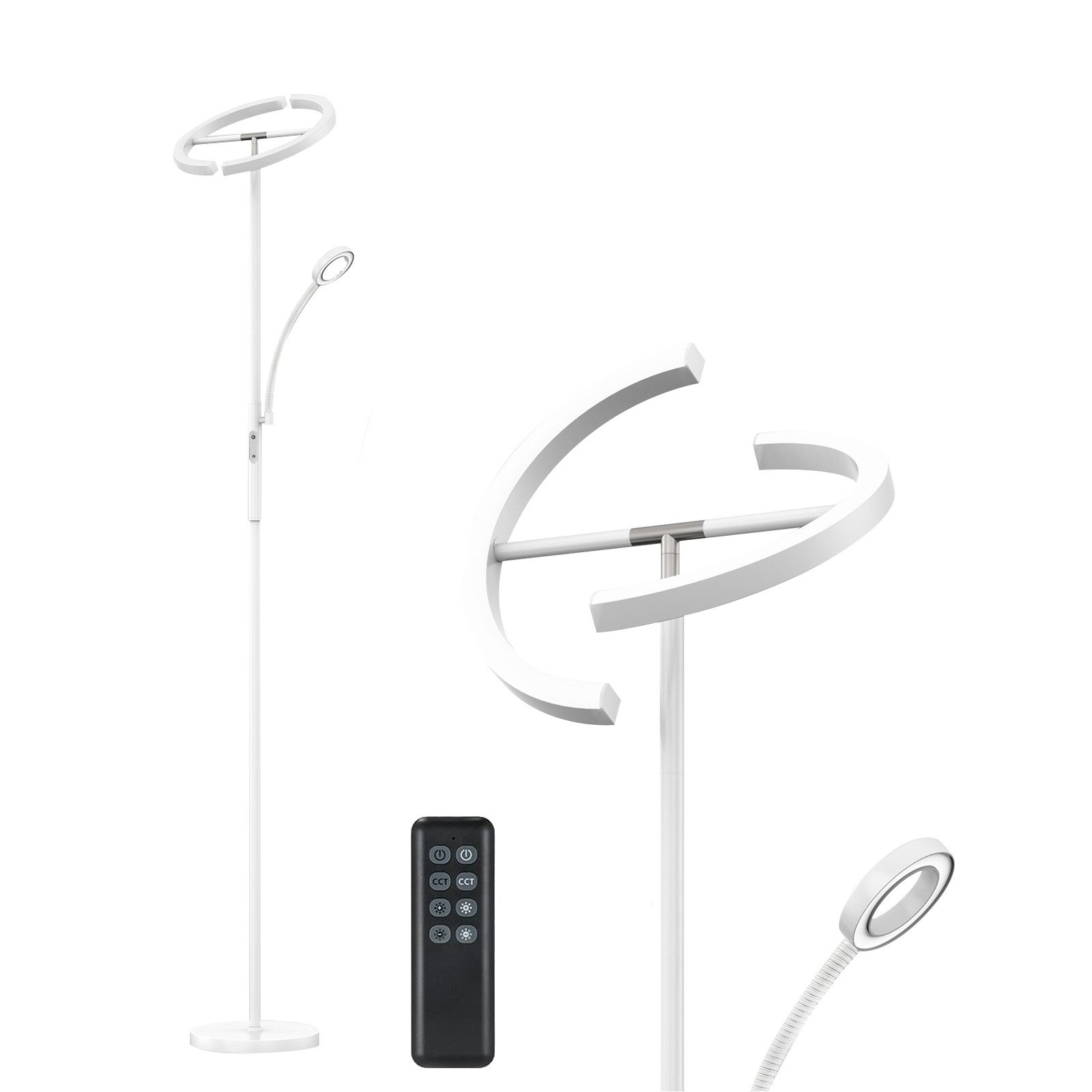LED Stehlampe 175cm LED Stehleuchte Dimmbar Leselampe mit Fernbedienung Deckenfluter