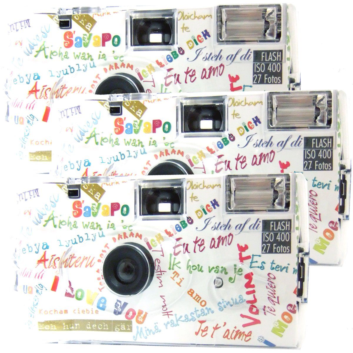 TopShot 3 x Sonderposten Einwegkamera I Mog Di weiß MHD 12.2025 Einwegkamera