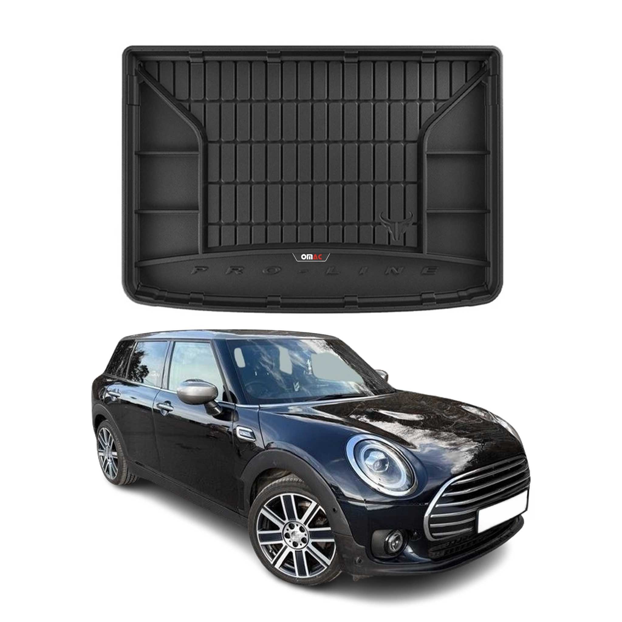 OMAC Kofferraummatte OMAC Gummi Kofferraumwanne für Mini Clubman 2015-2025 TPE Schwarz (1 St), für Mini Clubman 2015-2025 Mini Clubman 2015-2025, Einfache Installation,Antirutsch,Leicht zu reinigen,Leichtgewicht