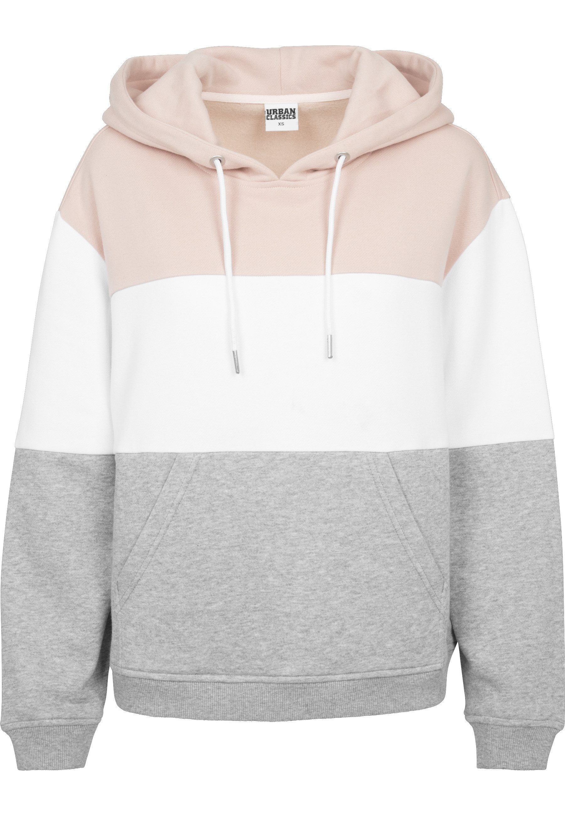 URBAN CLASSICS Rundhalspullover Urban Classics Damen Ladies Oversize 3-Tone Hoody (1-tlg)