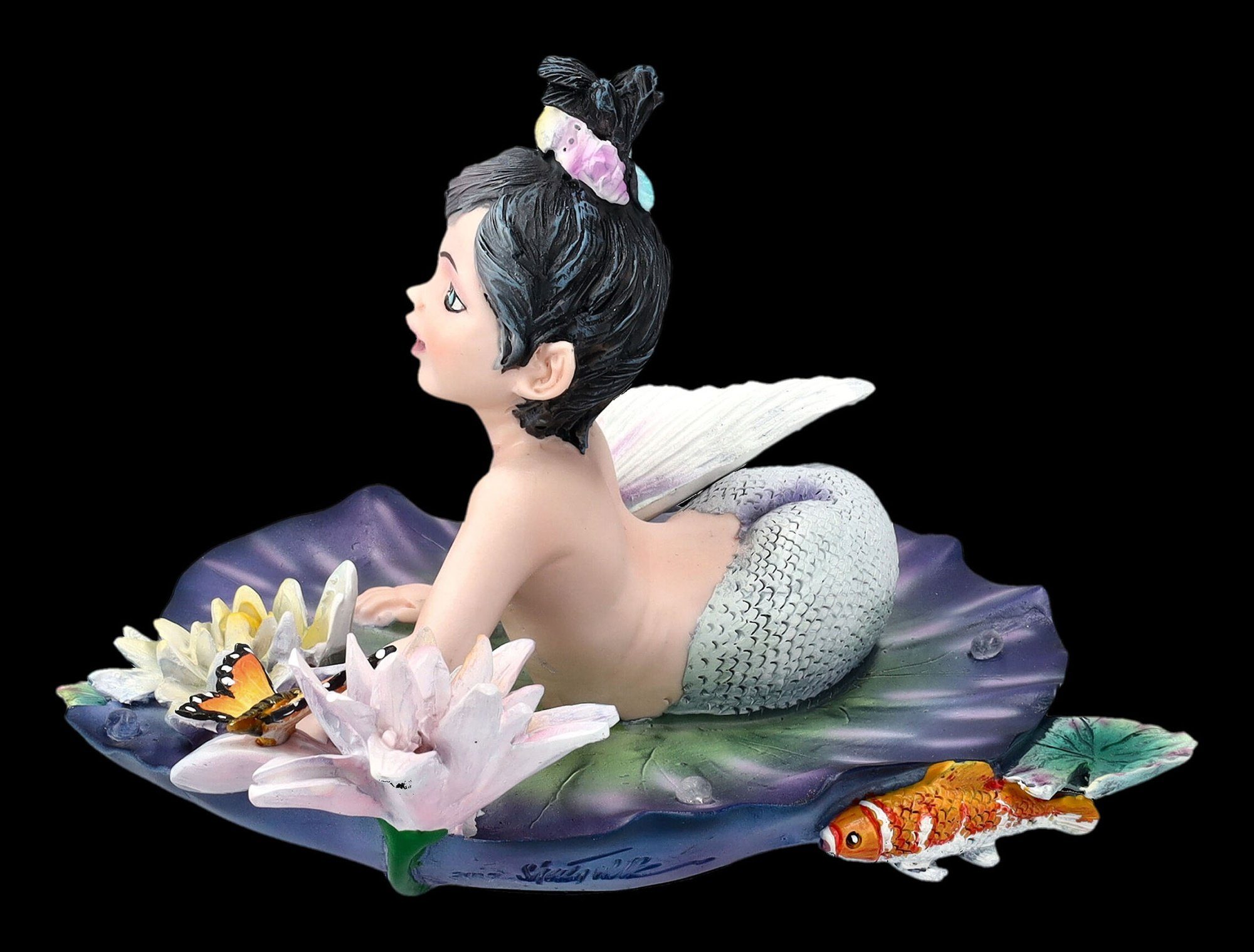 Figuren Shop GmbH Fantasy-Figur Meerjungfrauen Figur - Baby Meerjunge - Fantasy Dekofigur Dekoration