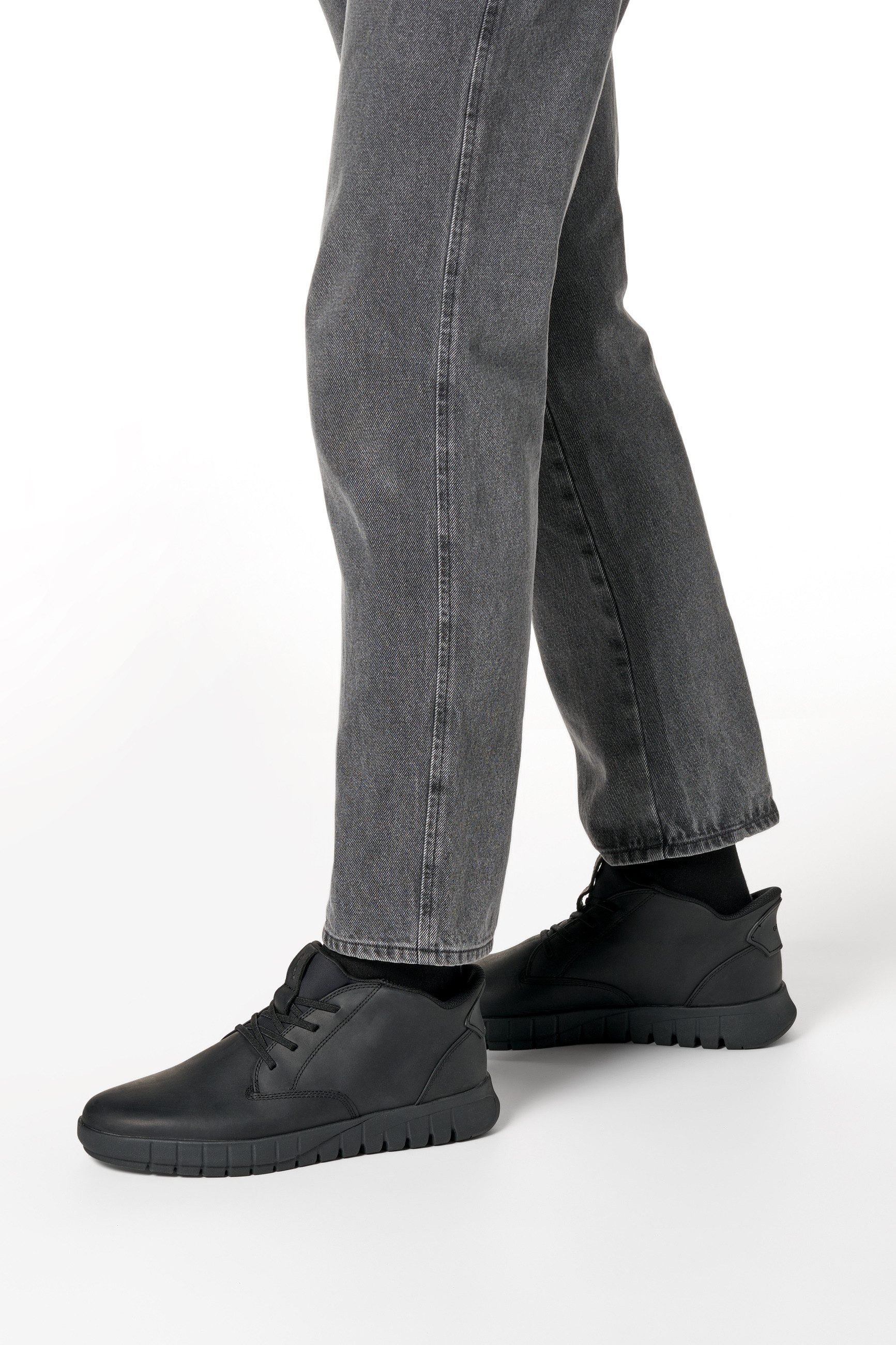 Geox U FLEXTRIDE PLUS Sneaker Schnürboots, Herbstboots mit dezenten Ziernähten