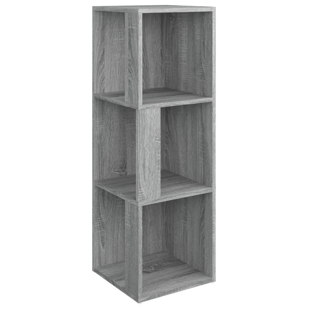 vidaXL Eckregal 33 x 33 x 100 cm Eckregal Grau Sonoma 33x33x100 cm Spanplatte