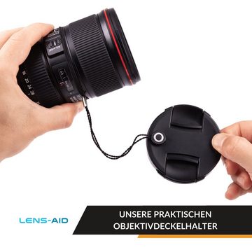 Lens-Aid Kamerazubehör-Set Objektivdeckelhalter, (3 tlg)