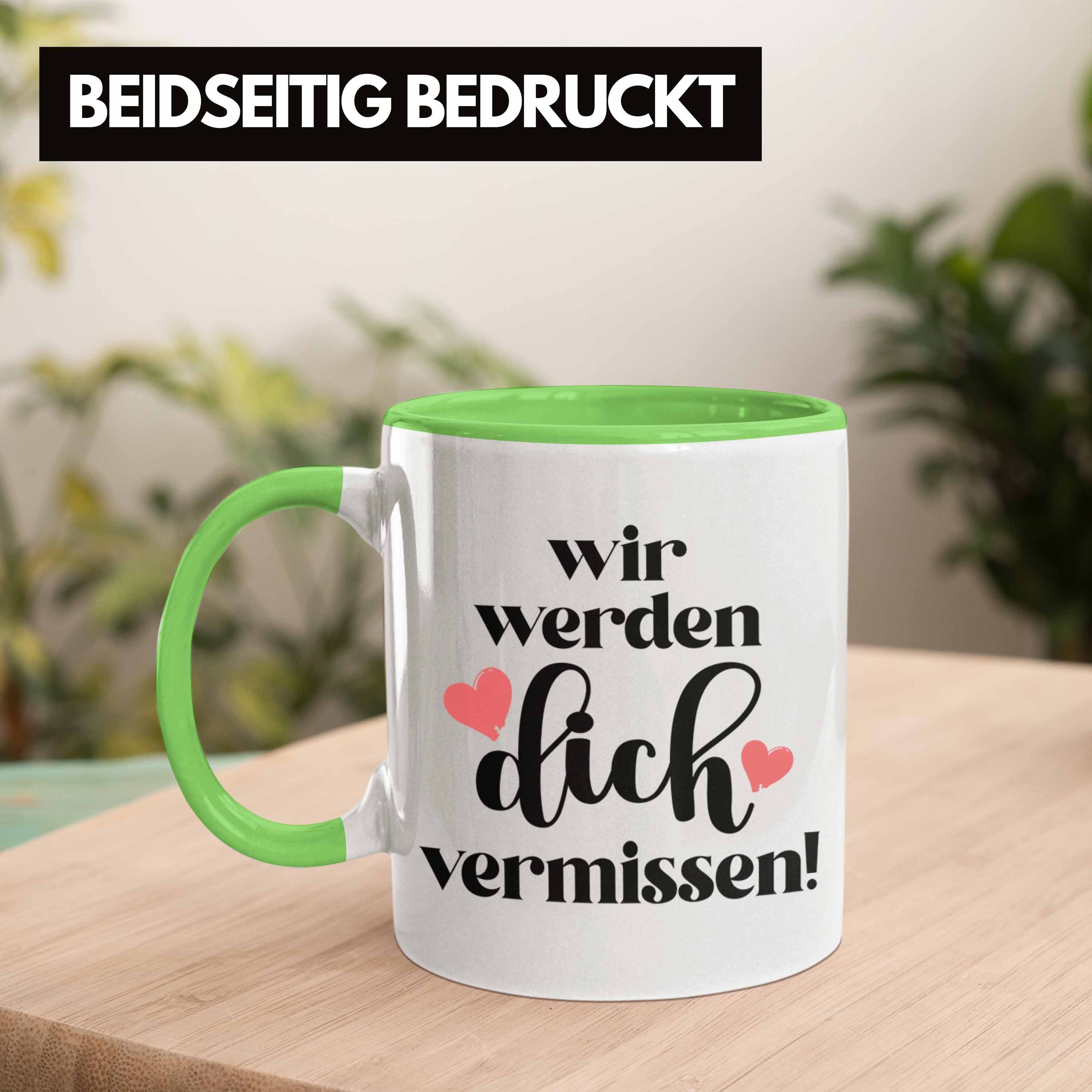 Trendation Tasse Trendation Wir Abschiedsgeschenk Grün Kollegin Neuer Spruch Vermissen Job Dich Jobwechsel Geschenk Werden Tasse 