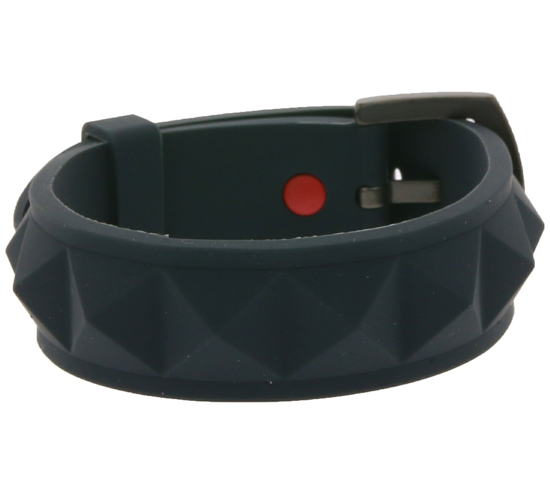 Mode-Schmuck Schnallen-Verschluss schlichter Silikon-Armband mit C3 Arm-Schmuck Dunkelgrau C3 Armband