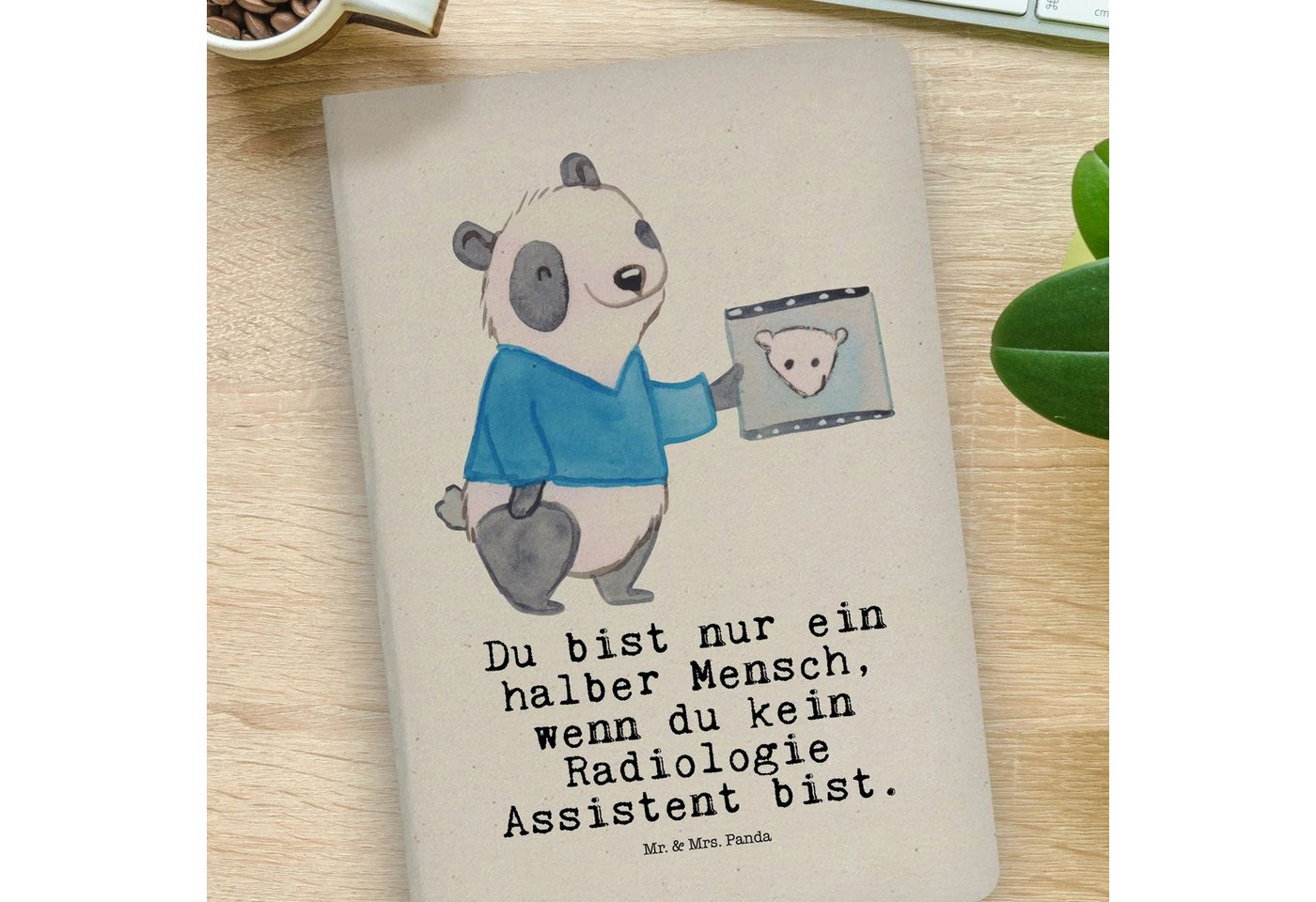 Thumbnail - Mr. & Mrs. Panda Notizbuch Radiologie Assistent Herz - Transparent - Geschenk, DIN A4 Notizheft, Mr. & Mrs. Panda, Echte...