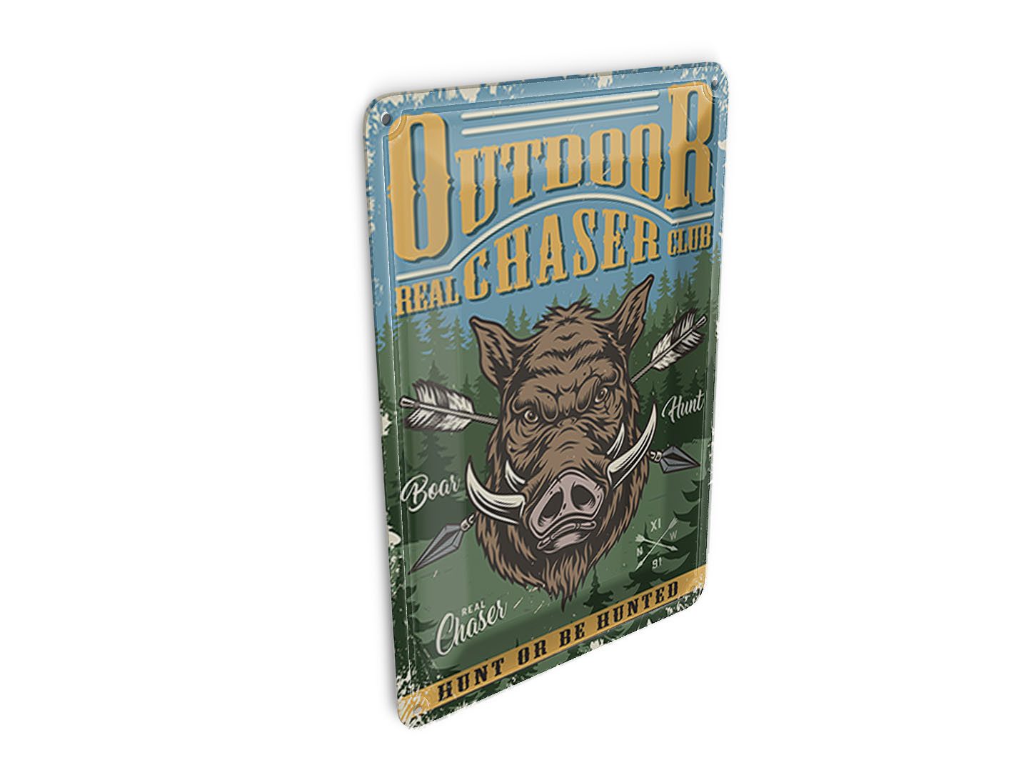 Femer GmbH Postkarte Outdoor 10x14 cm Jagd real chaser club, unfrankiert