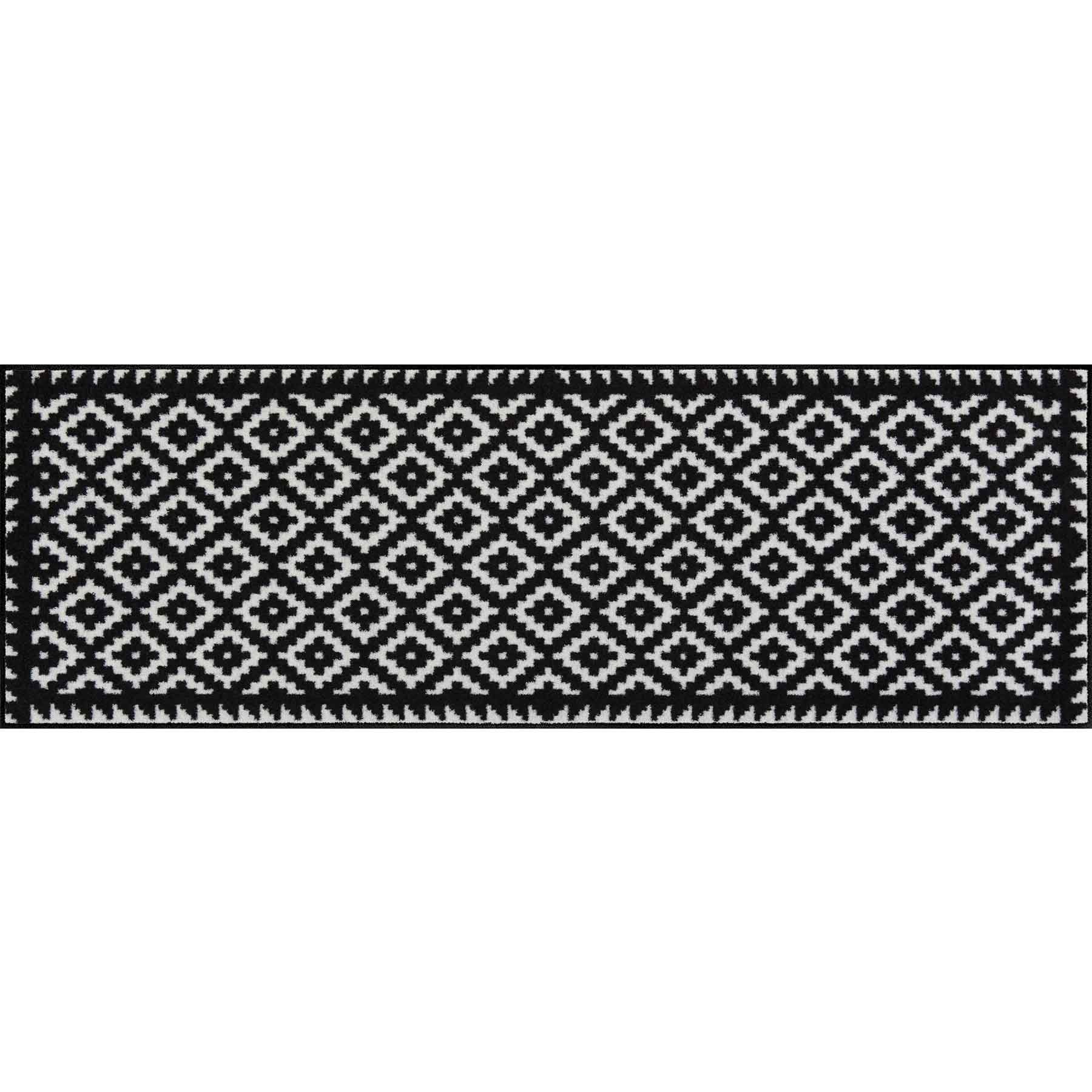 Salonloewe Läufer Teppichläufer 60x180 Tabuk Black & White schwarz, Läufer groß, Höhe: 600 mm
