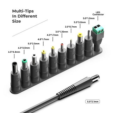 HKY 12V 2A Universal Netzteil Ladegerät AC Adapter für FritzBox Scanner Notebook-Netzteil (Router Externe Festplatte LED Strip Wasserpumpe Lautsprecher)