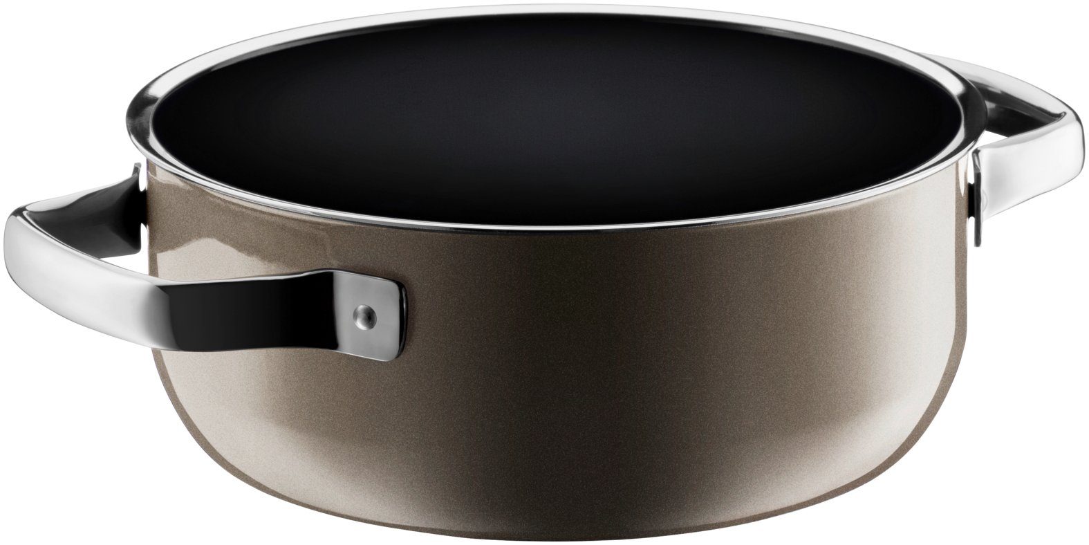 WMF Bratentopf Fusiontec Mineral Bratentopf mit Glasdeckel, 20 cm, Dark Brass, Fusiontec (20 cm (Volumen 2,4l, Höhe 14 cm), 1-tlg., optimal für Herdplatten mit Ø 18 cm), Made in Germany, backofengeeignet, wärmereduzierende Griffe