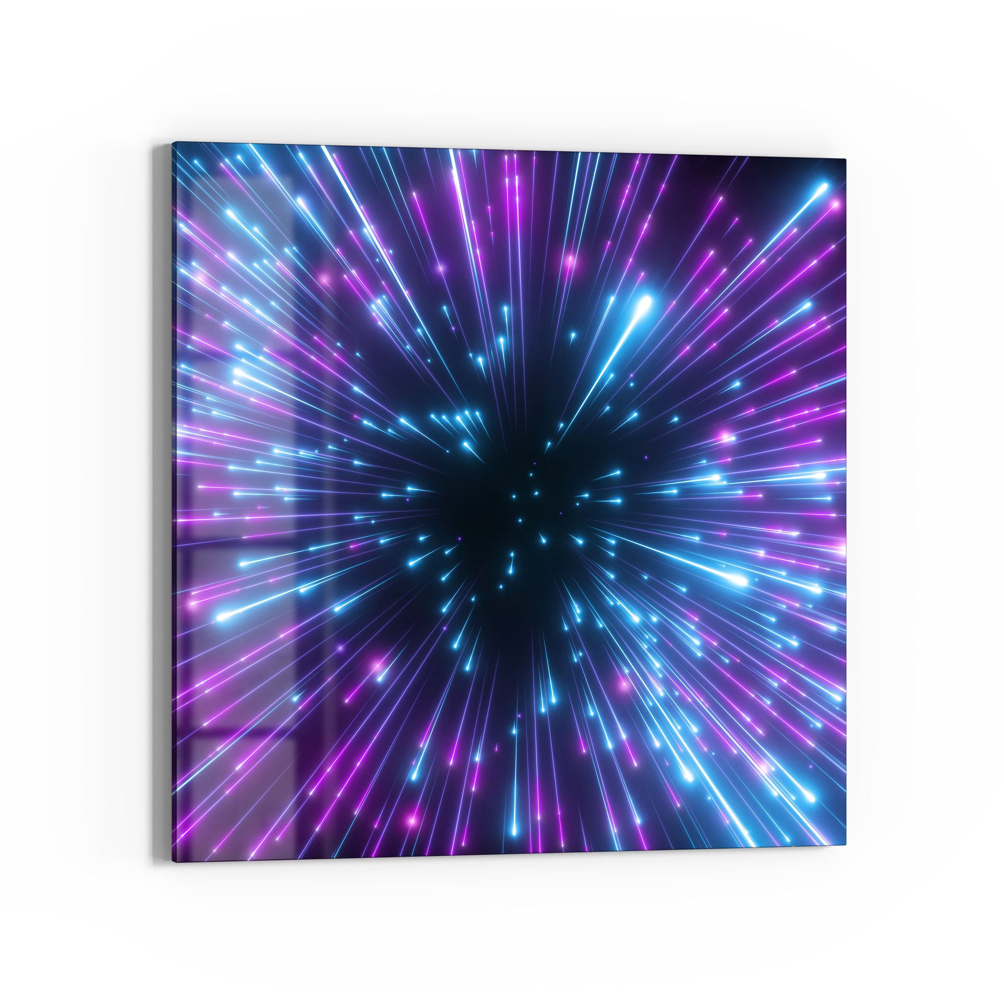 DEQORI Glasbild 'Lichter der Zukunft', 'Lichter der Zukunft', Glas Wandbild Bild schwebend modern