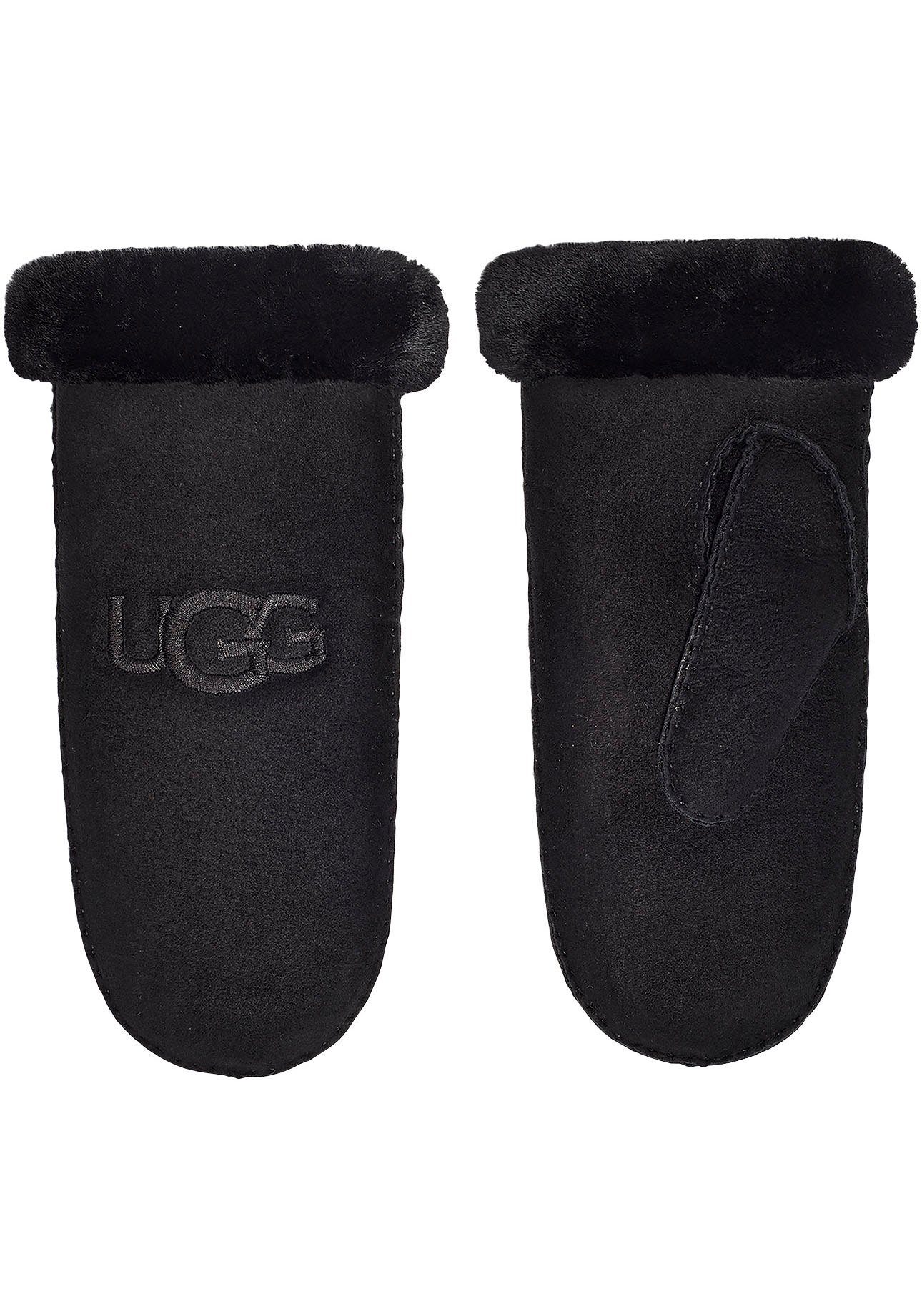 UGG SHEARLING MITTEN Lederhandschuhe UGG BLACK EMBROIDER W