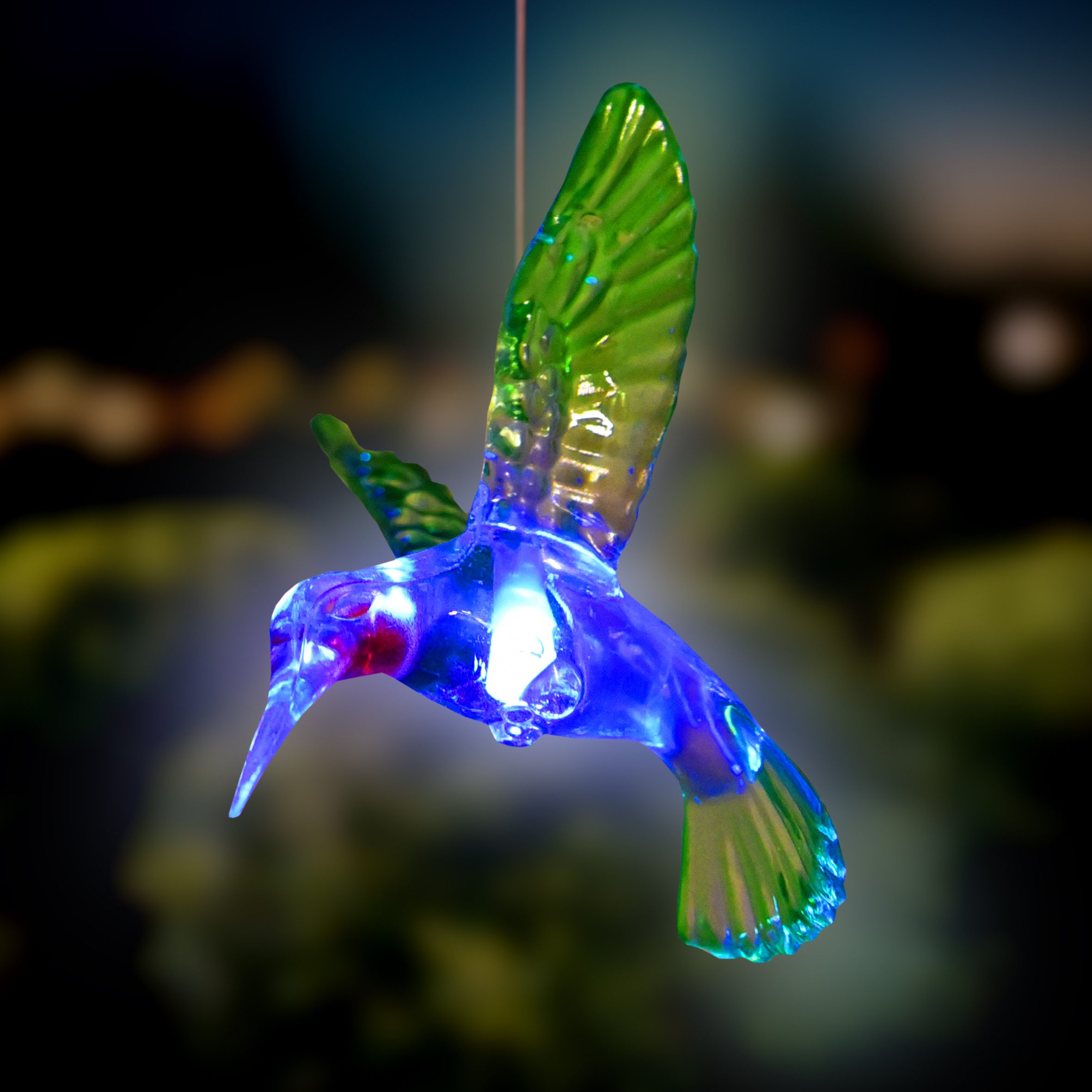 Spetebo Windspiel Solar LED Lichtspiel Kolibri (6 beleuchtete Figuren, 1 St., Artikel), mit Farbwechsel