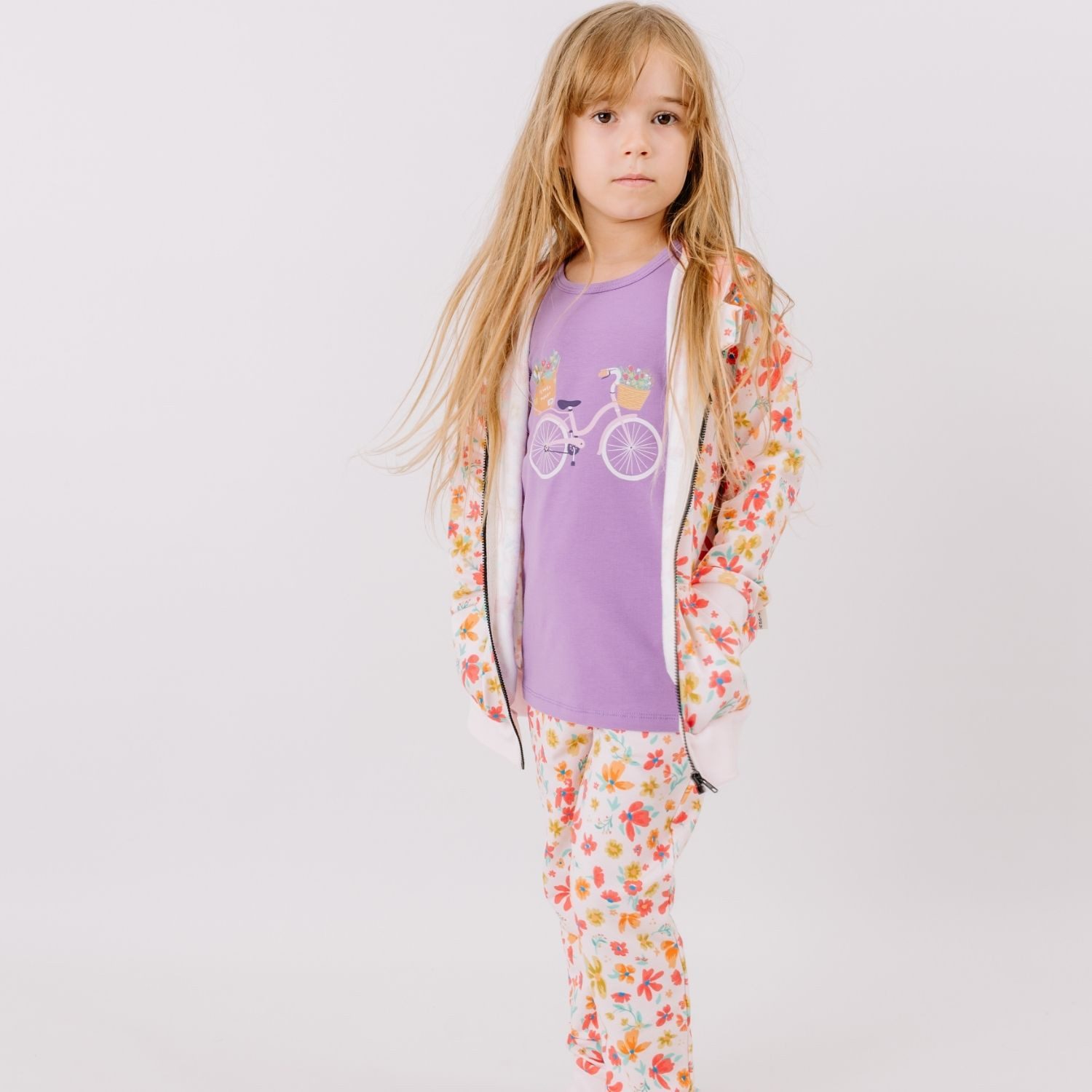 Walkiddy Jogger Pants Walkiddy Blumen Kinder Bio Baumwolle GOTS Rosa - Bio Baumwolle,GOTS, Kinderbekleidung,nachhaltige Klamotten