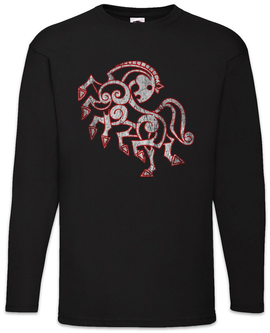 Langarmshirt Sleipnir I Langarm T-Shirt Odhins Pferd Horse Walhalla Odin Odhin Odín