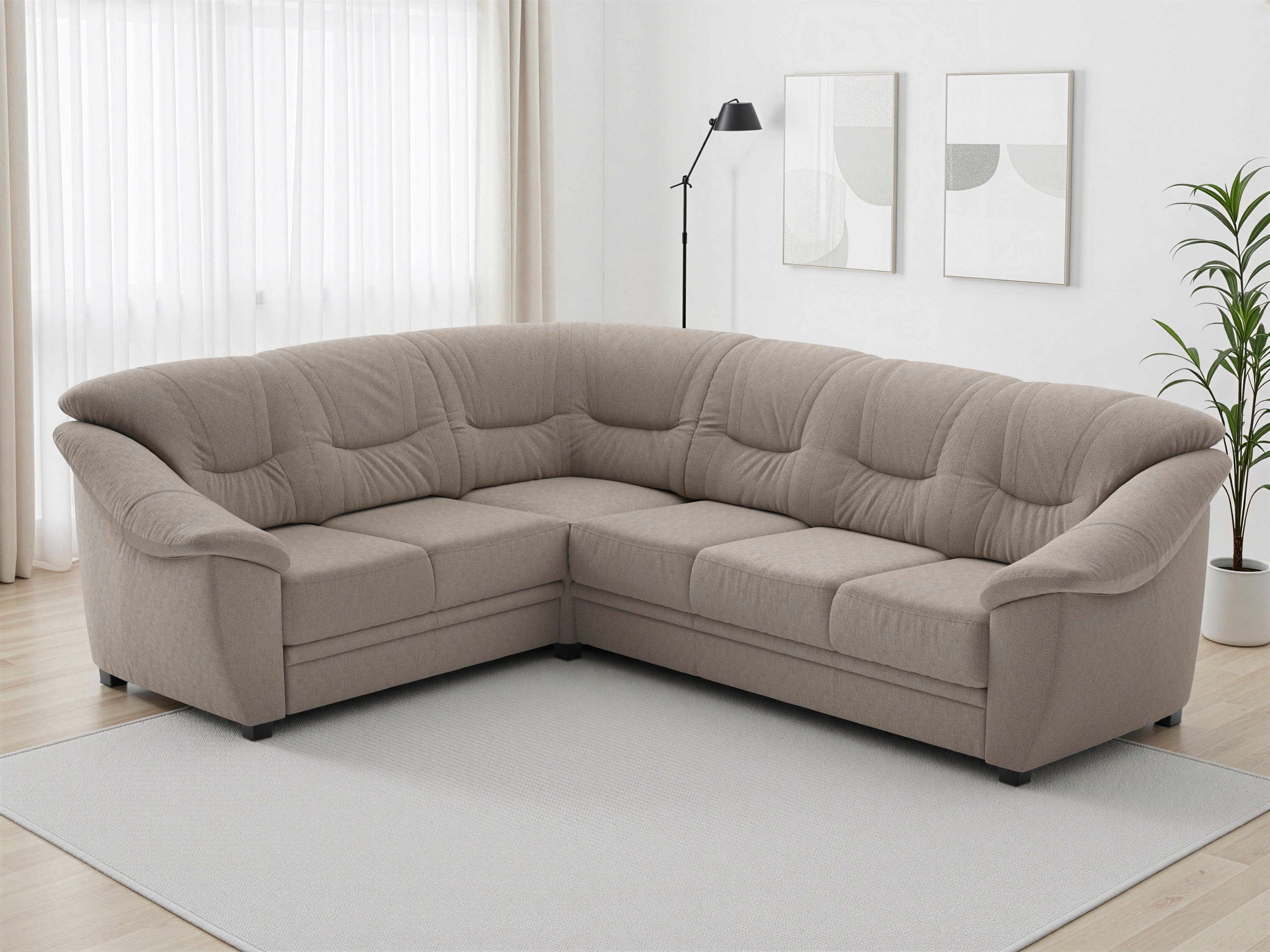 sit&more Ecksofa Savona L-Form, B. 262 cm, Komfortsitz, Eckcouch mit Stoff- & Lederwahl, optional Schlaffunktion, Liegefl. 120x195 cm