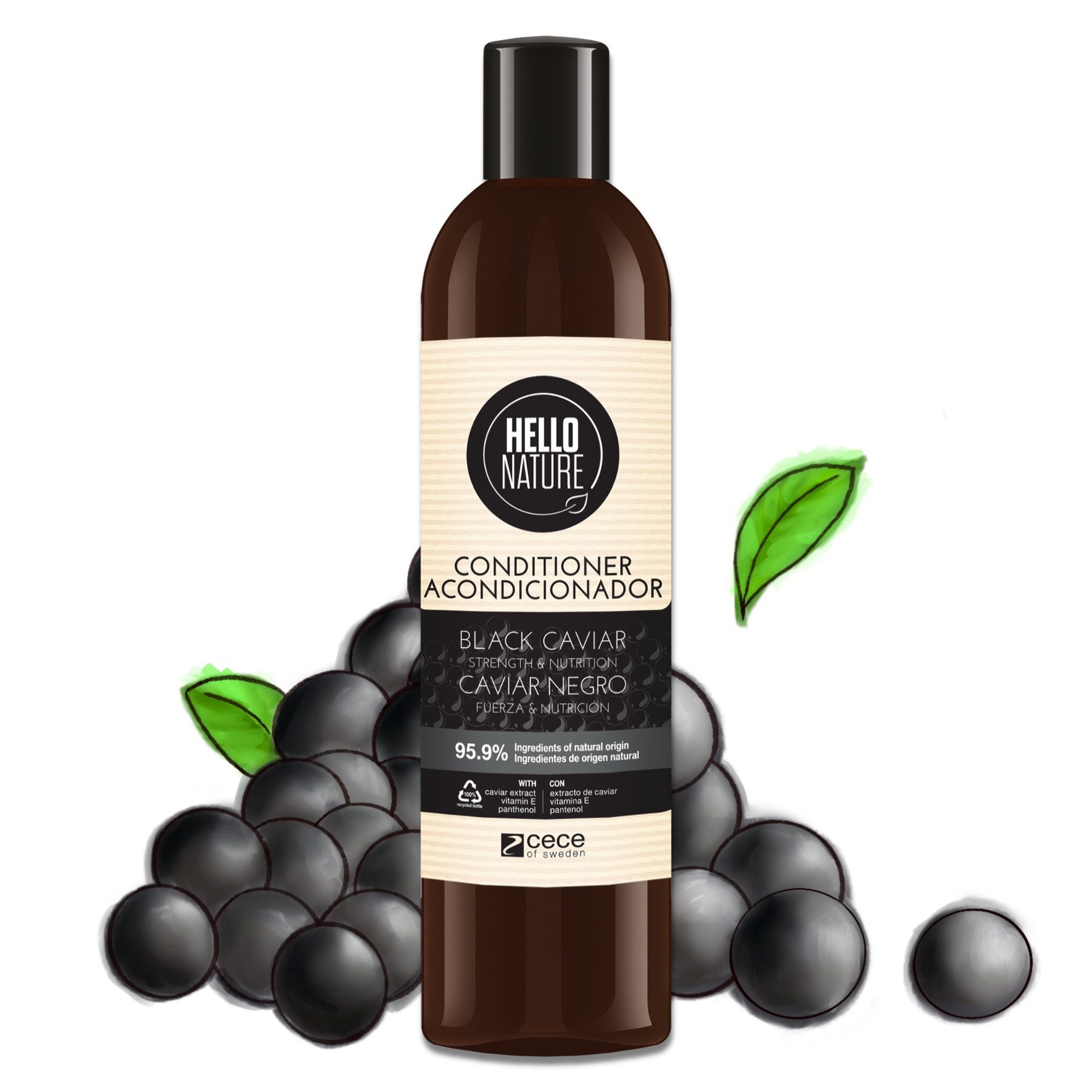 Hello Nature Haarspülung Haar Conditioner Black Caviar Haarspülung Haarpflege Regeneration, 1-tlg., Haarpflege, Spülung, Conditioner, Hello Nature