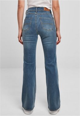 URBAN CLASSICS Bequeme Jeans Damen Ladies High Waist Flared Denim Pants (1-tlg)