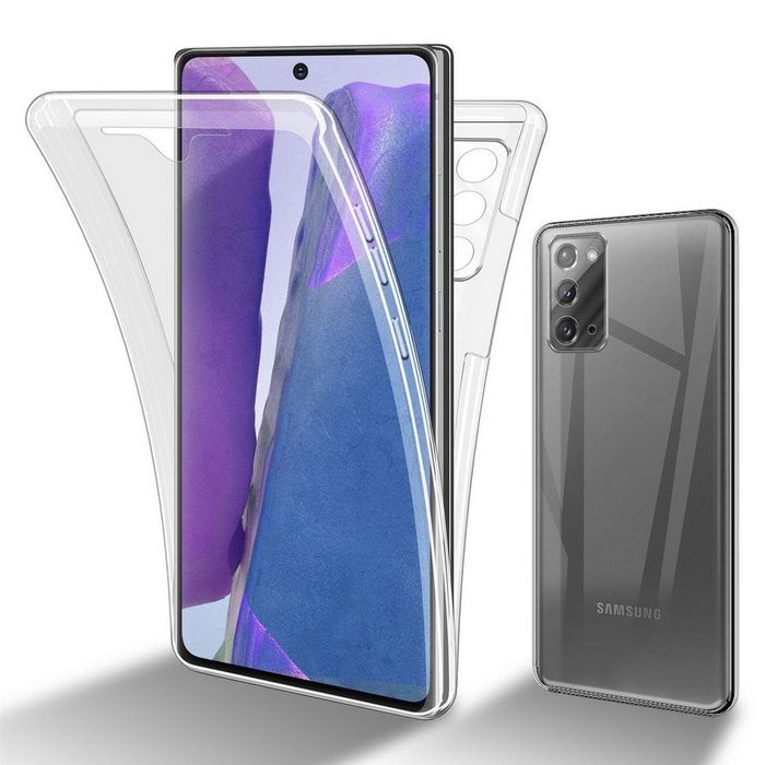 Cadorabo Handyhülle TPU 360 Grad Case Samsung Galaxy NOTE 20 Flexible Case Handy Schutzhülle - Hülle - Back Cover 360° Grad