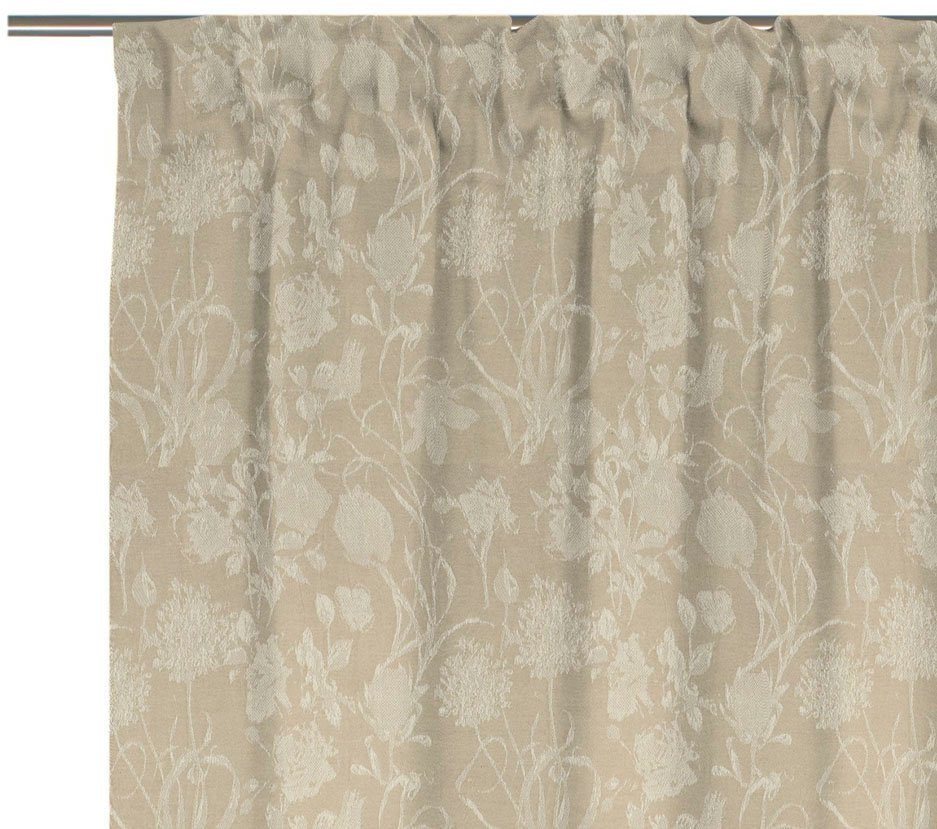 Jacquard, light, (1 Multifunktionsband nachhaltig beige Cuvée Flower Adam, St), Bio-Baumwolle Vorhang blickdicht, aus