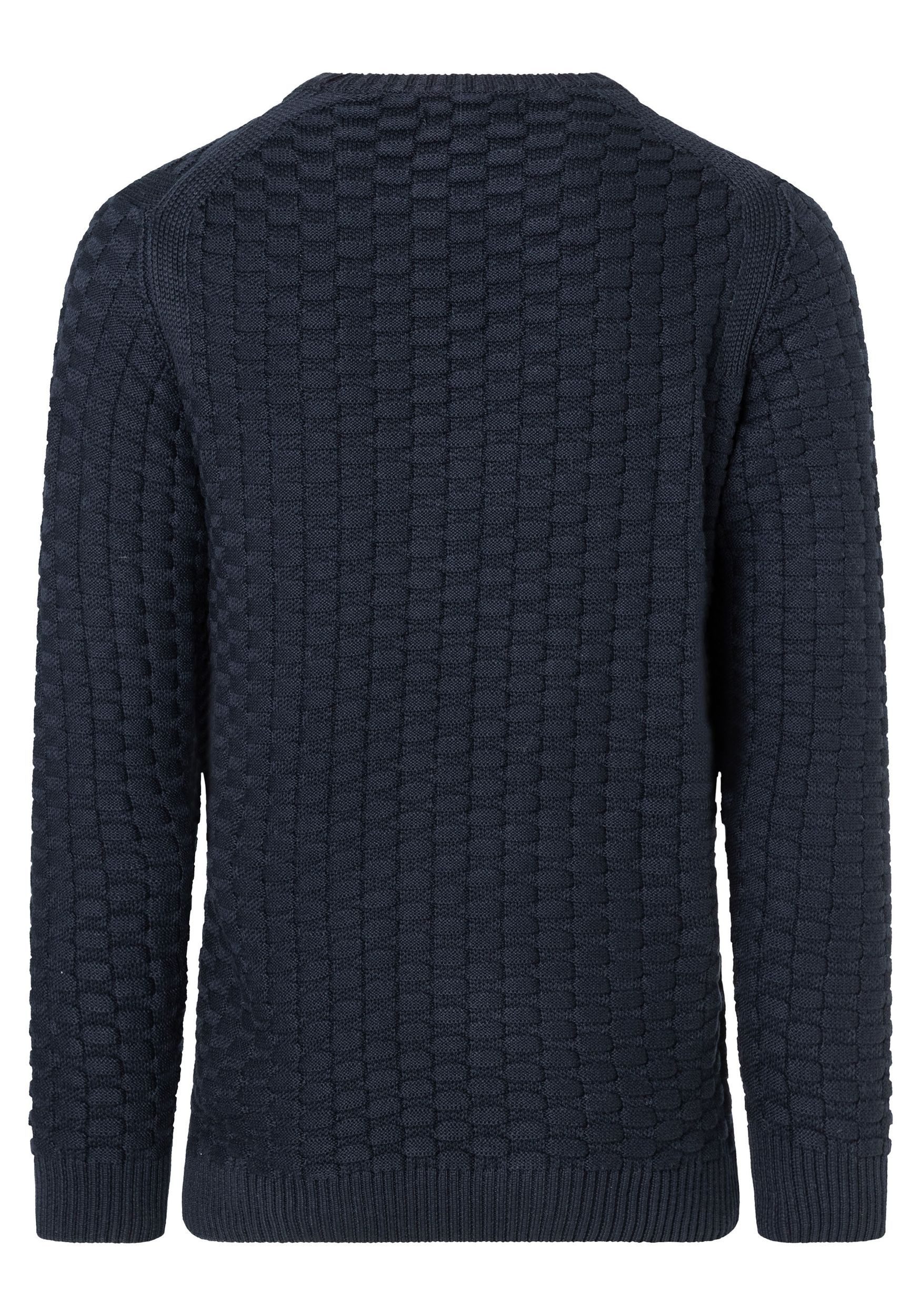 TIMEZONE Strickpullover Strickpullover Rundhals 3D Muster Regular Fit Heavy Knit Crewneck