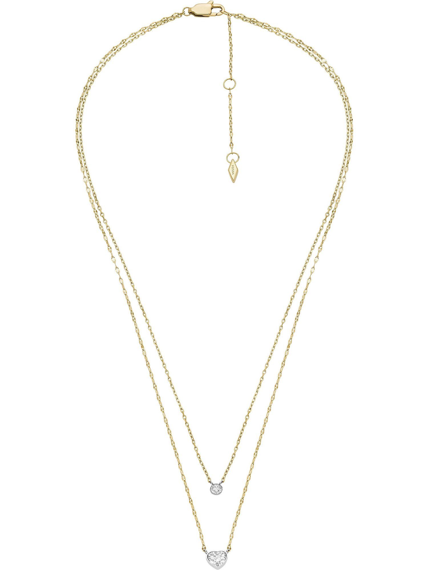 Fossil Collier Fossil Damen-Kette Edelst...