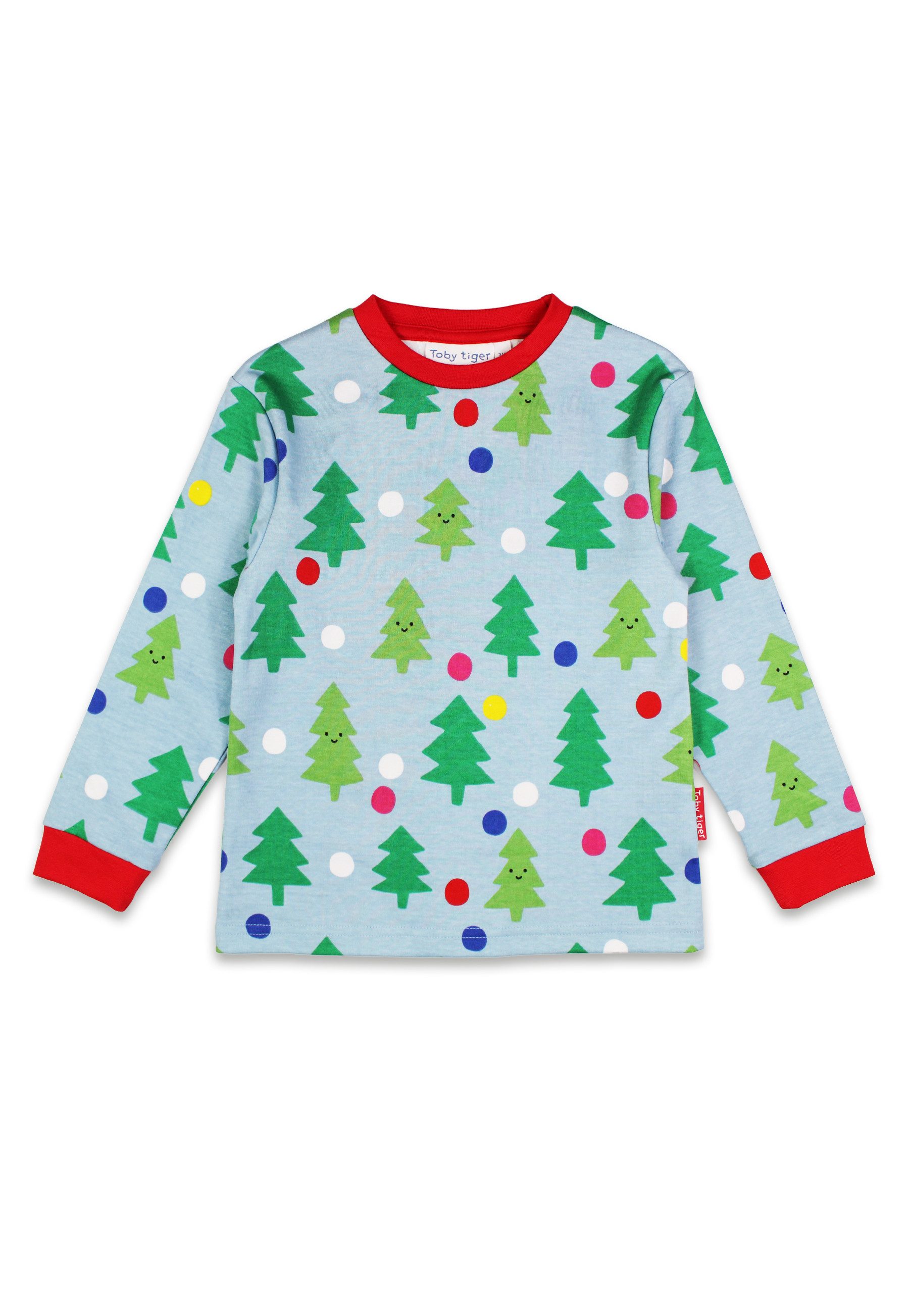 Toby Tiger Schlafanzug Schlafanzug mit Weihnachtsbaum Print