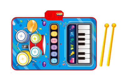 Coonoor Spielzeug-Musikinstrument 2-in-1 Jungen Spielzeug Klavier & Trommel Musik Tanzmatte, Kleinkind Lernspielzeug