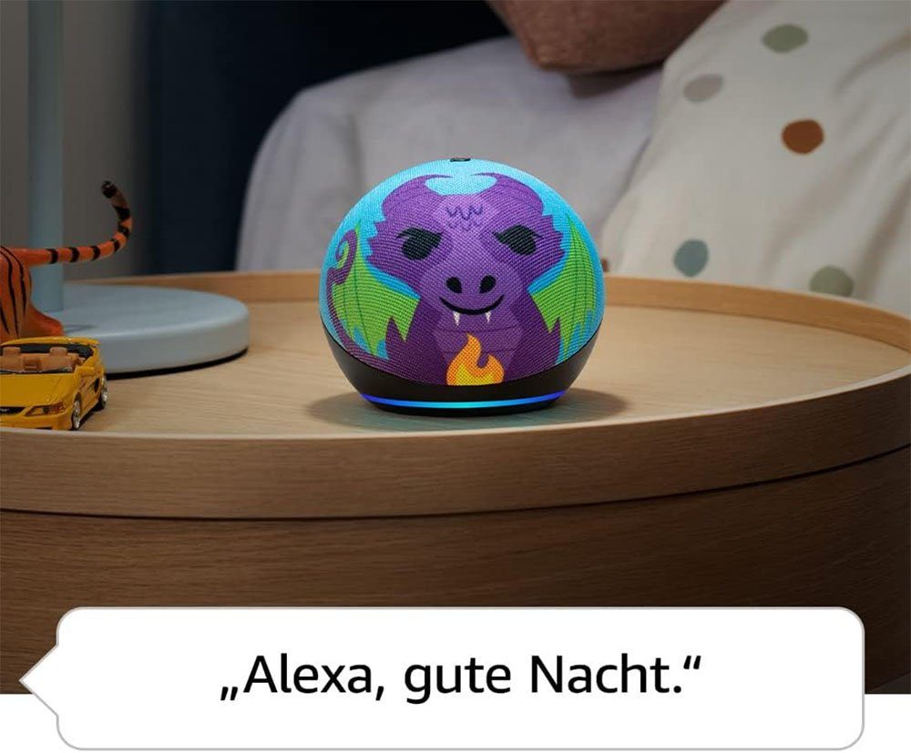 / Alexa Kids Gen., Amazon (5. Dot Bluetooth-Lautsprecher Echo / 2022) Design Drachen
