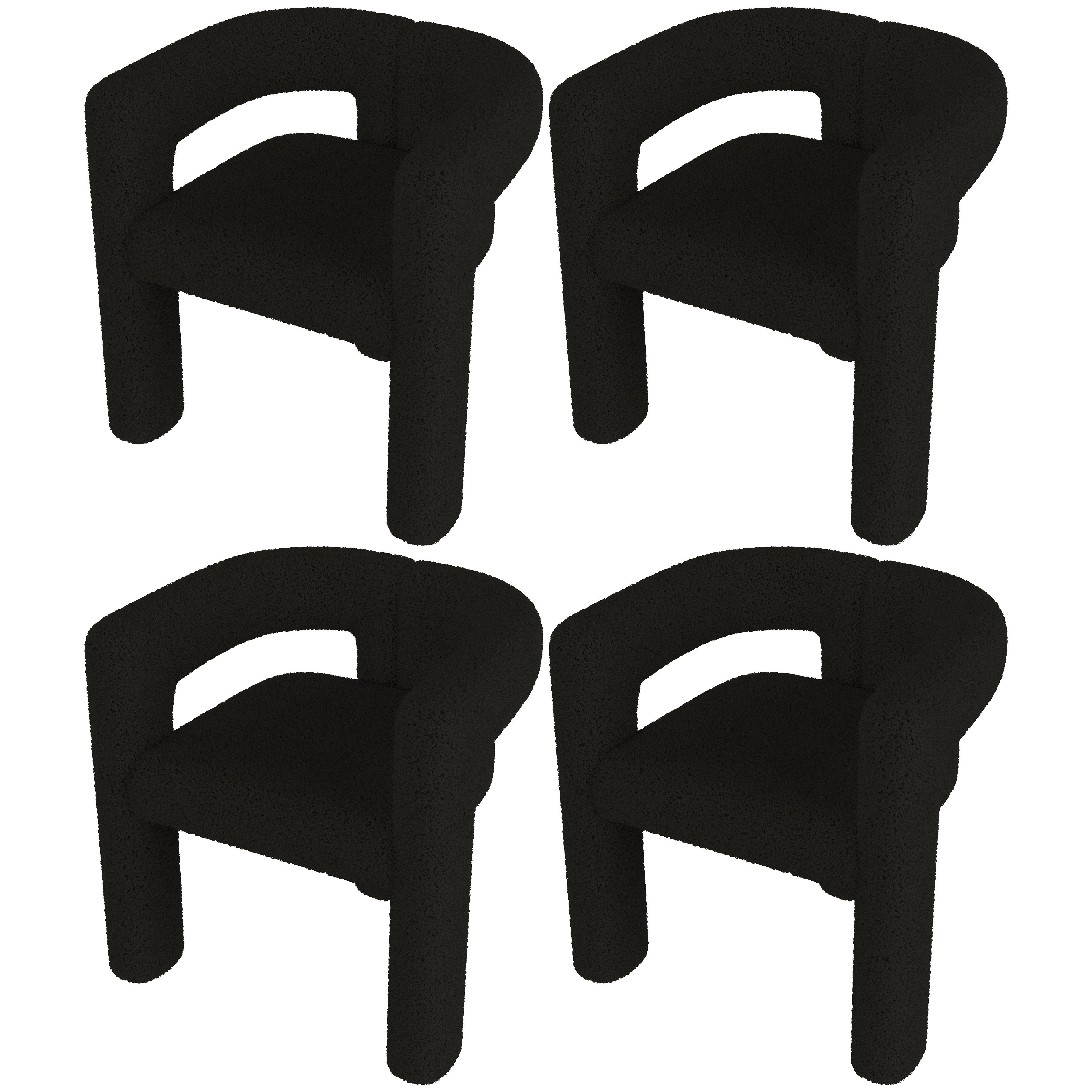 KLAM HOME Esszimmerstuhl Ergonomischer Sessel mit Premium Teddy Flor mit Ar günstig online kaufen