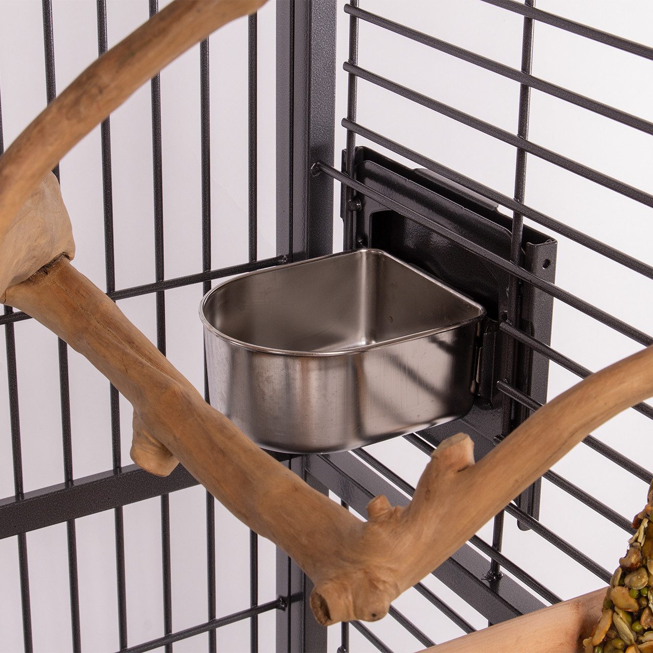 Montana Cages Vogelkäfig Vogelvoliere Papageienkäfig Hacienda Play, kleine- & mittelgroße Papageien, Antik, ca. 91 x 71 x 181cm